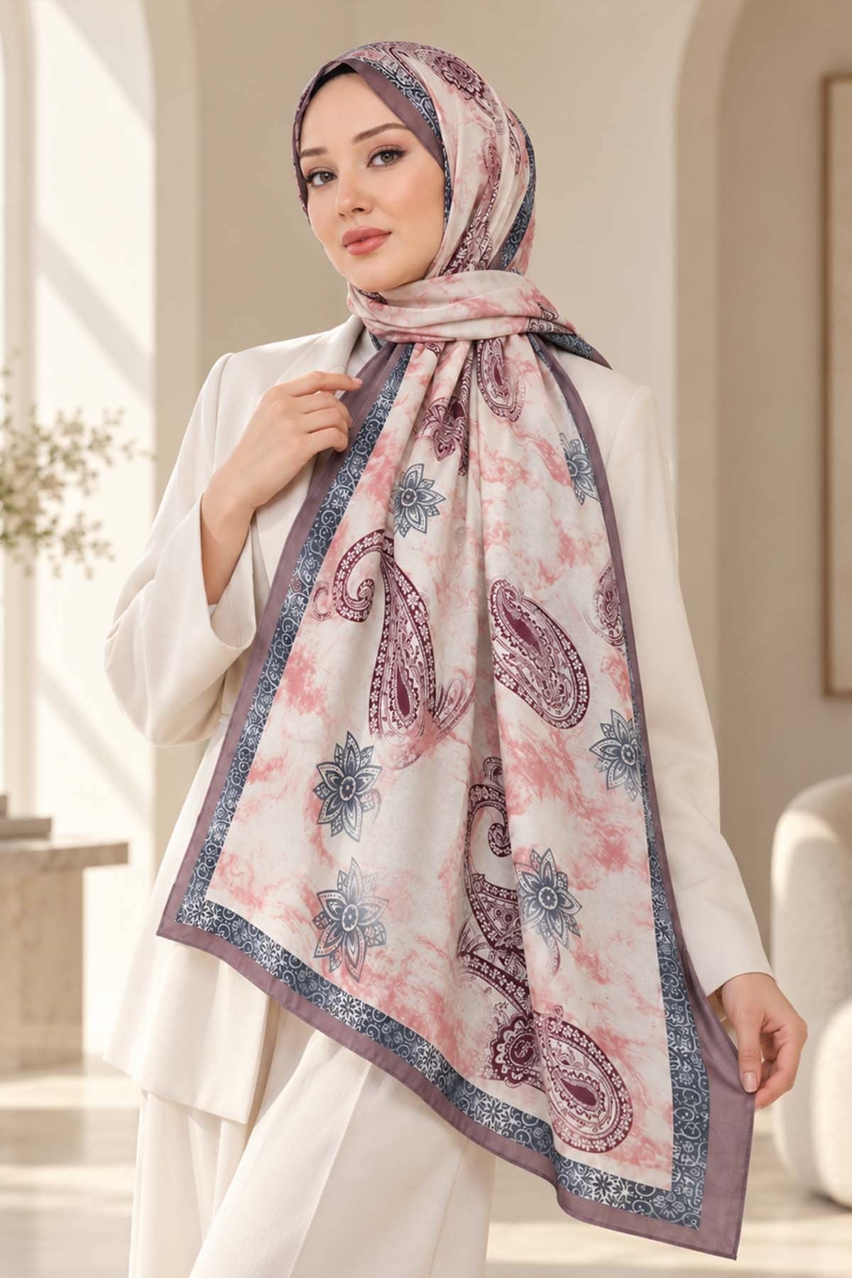 Desenli Soft Şal - 020