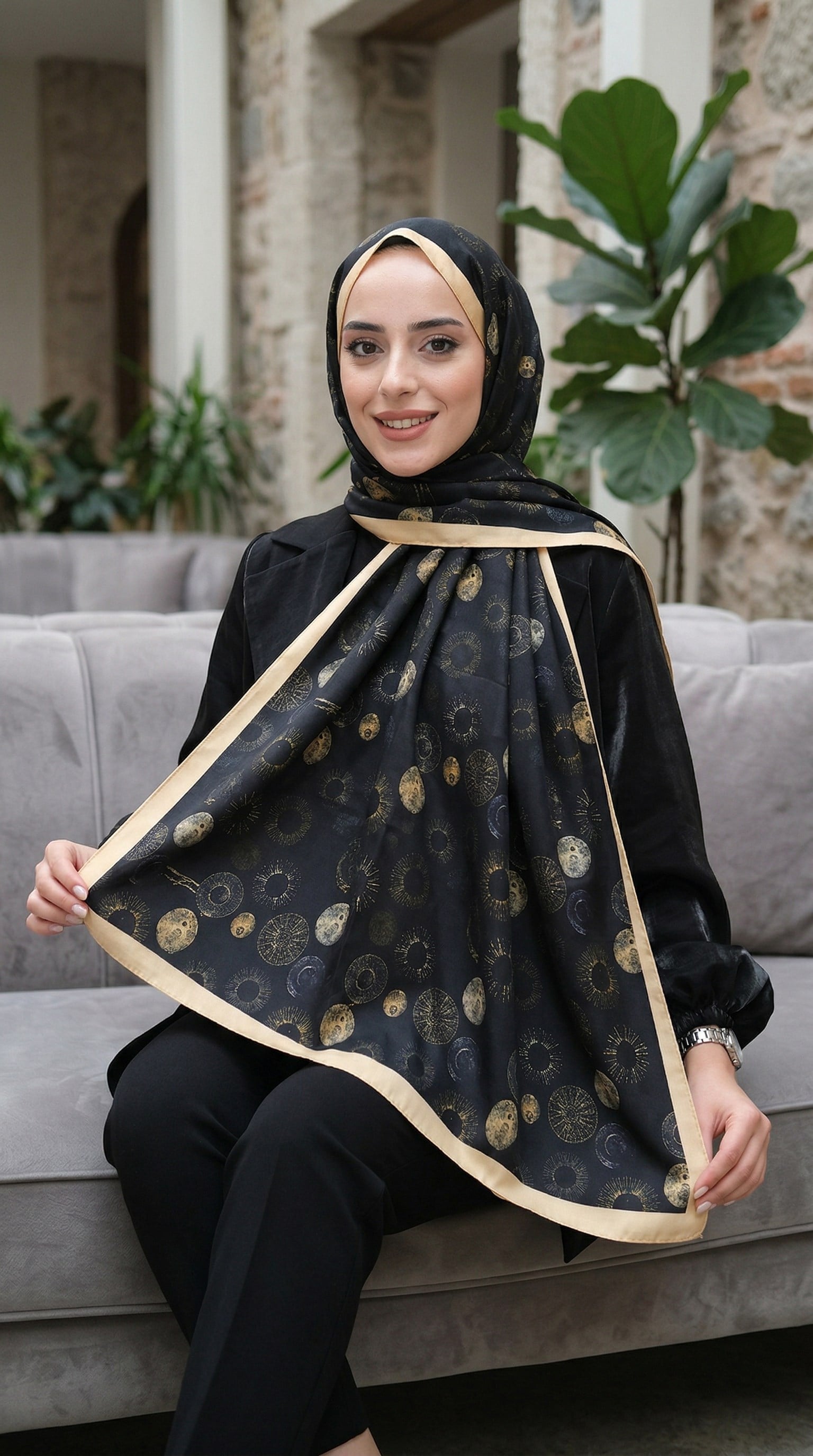 Desenli Soft Şal - 022