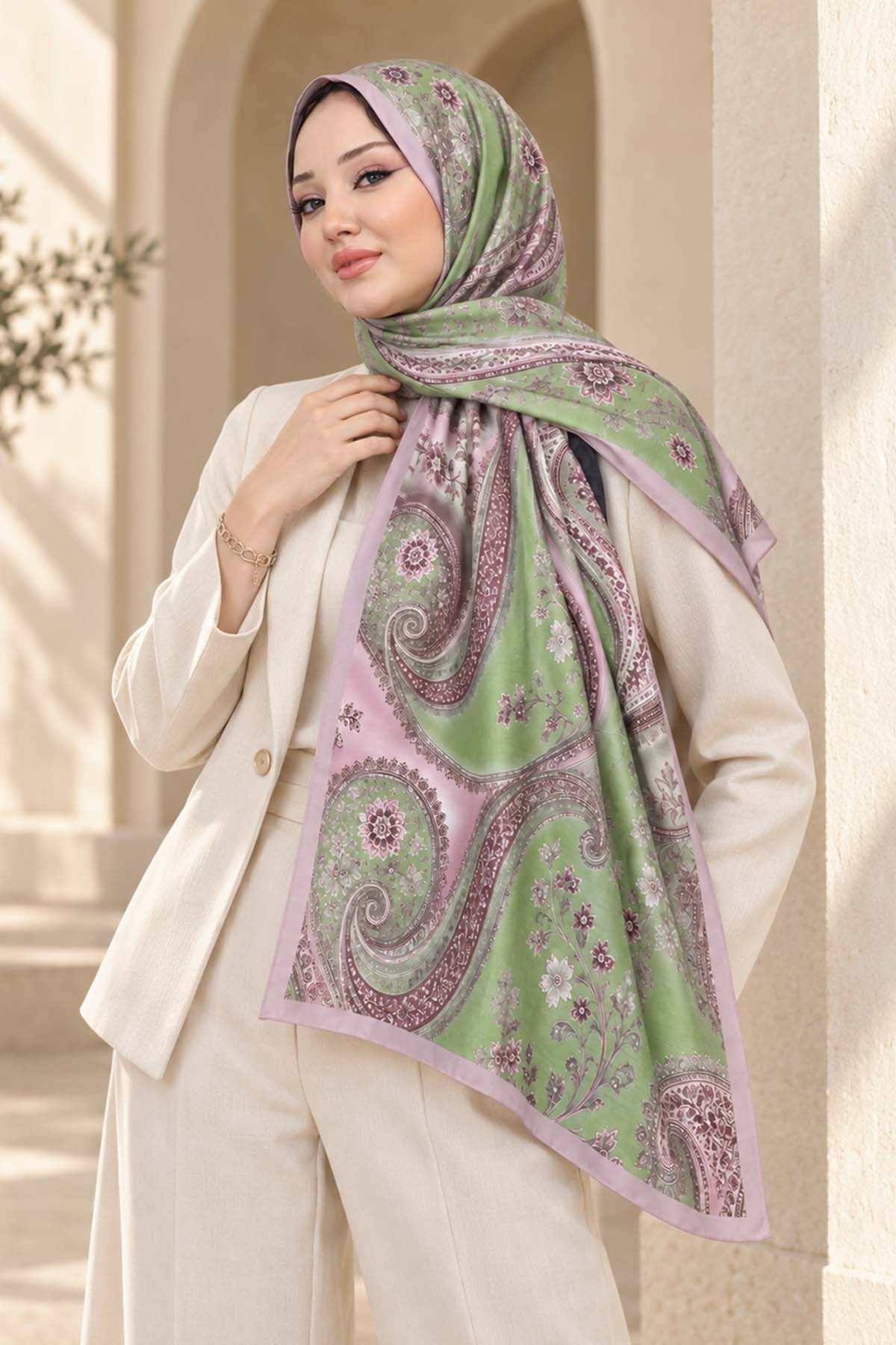 Desenli Soft Şal - 022