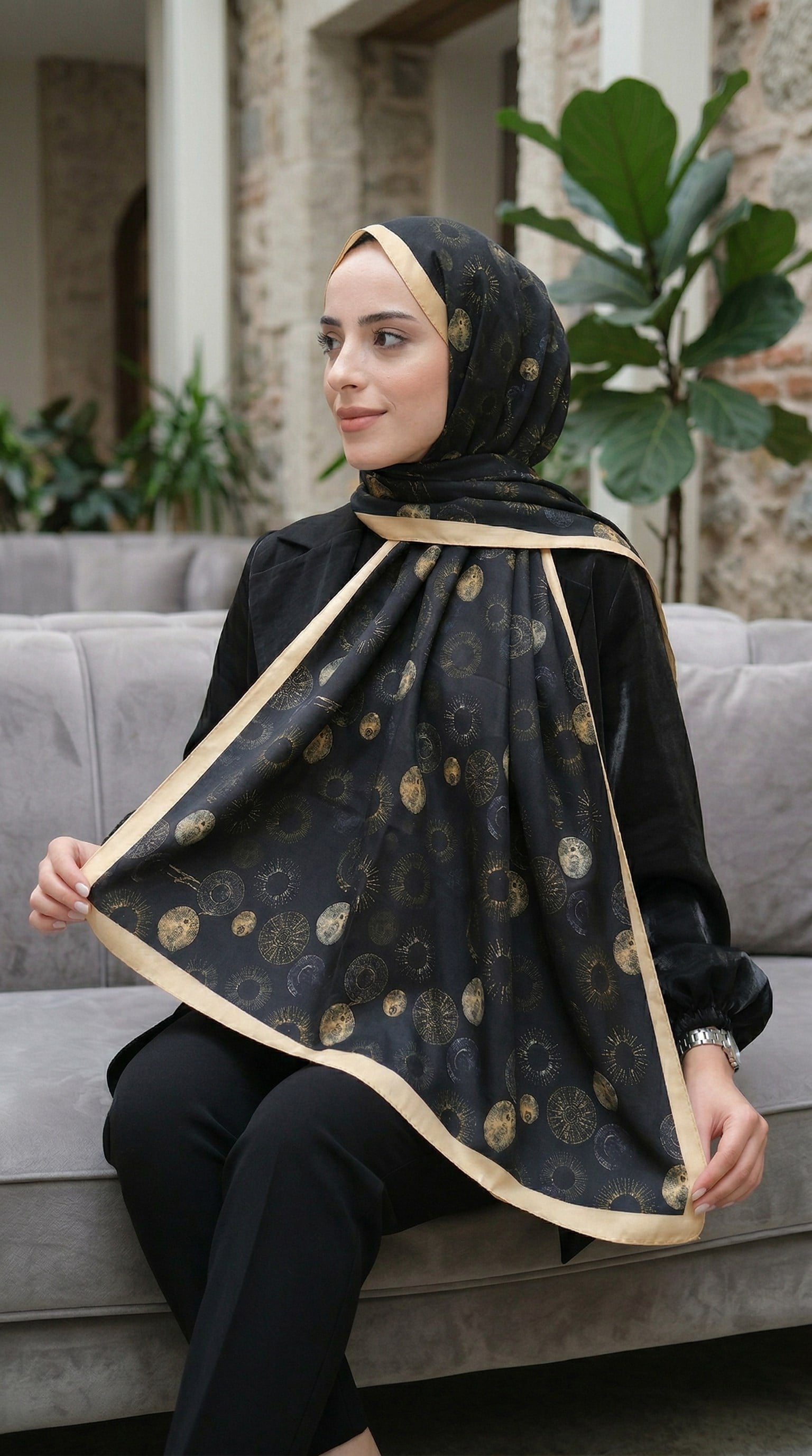 Desenli Soft Şal - 022