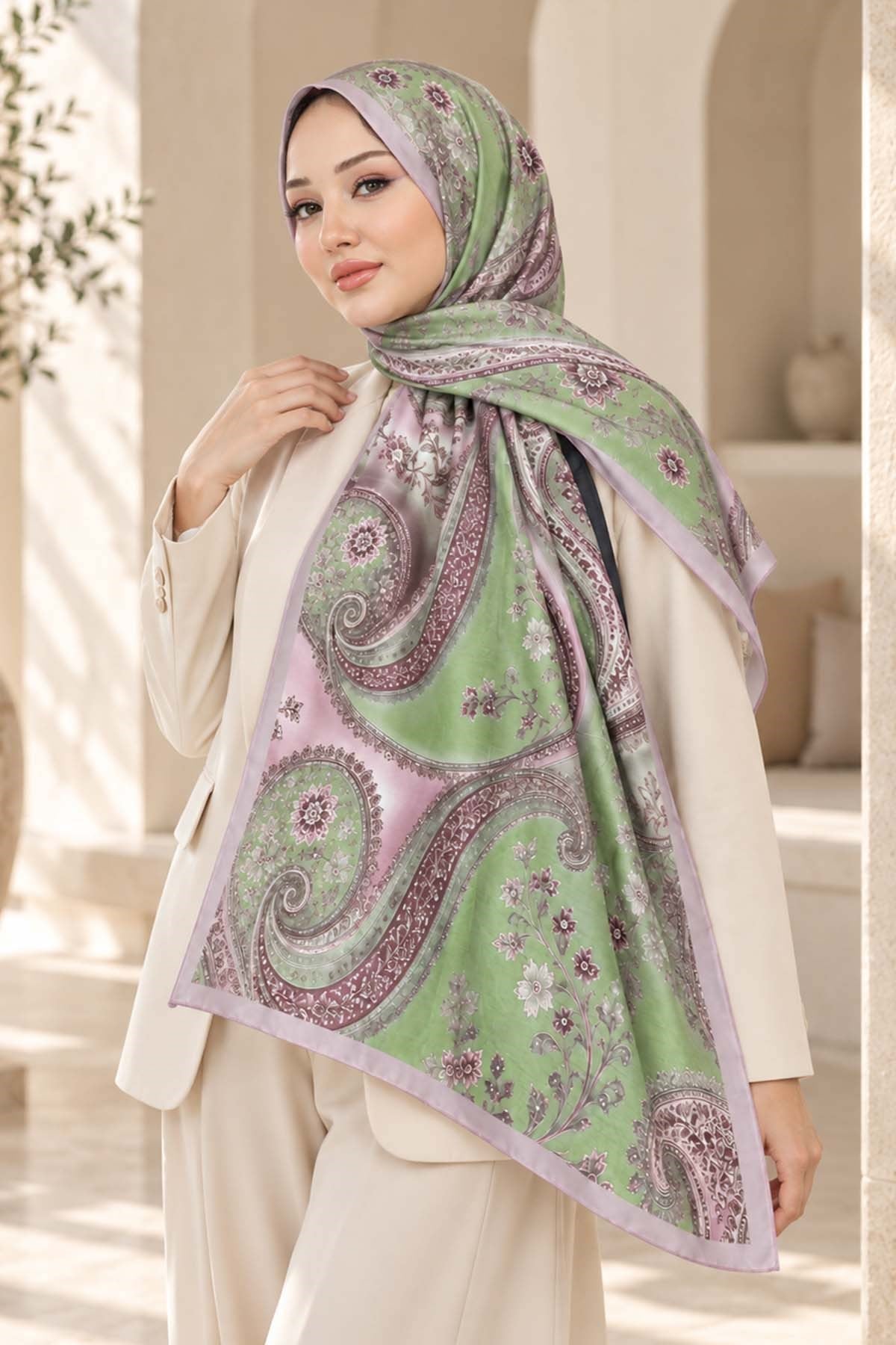 Desenli Soft Şal - 022