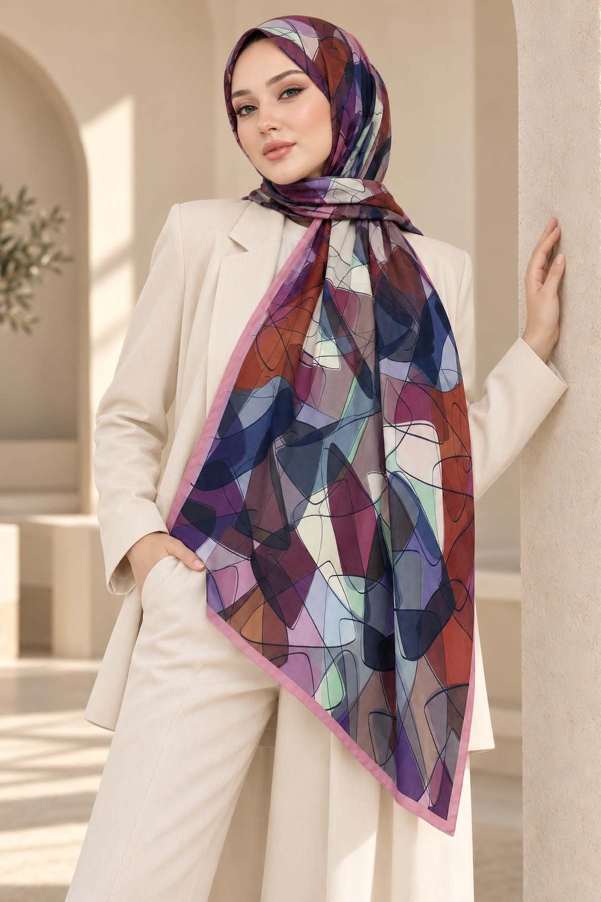 Desenli Soft Şal - 024