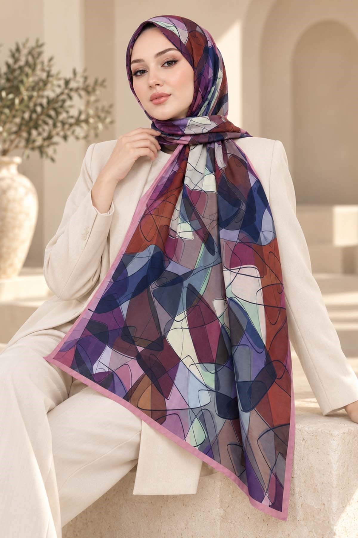 Desenli Soft Şal - 024