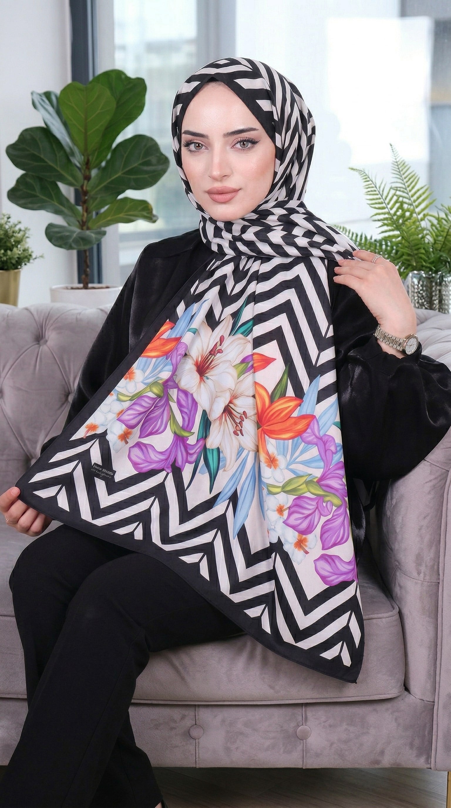 Desenli Soft Şal - 025