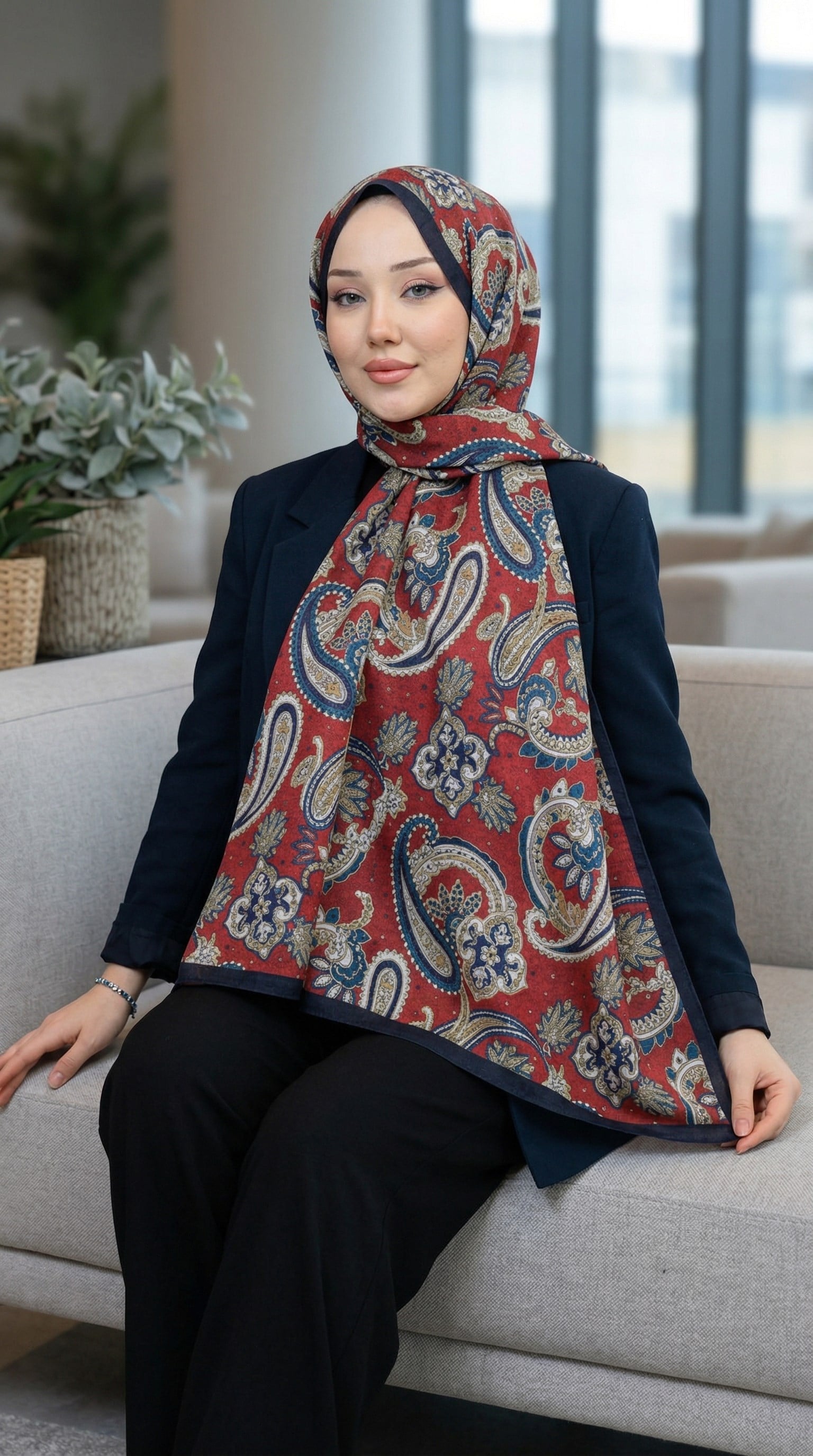 Desenli Soft Şal - 026