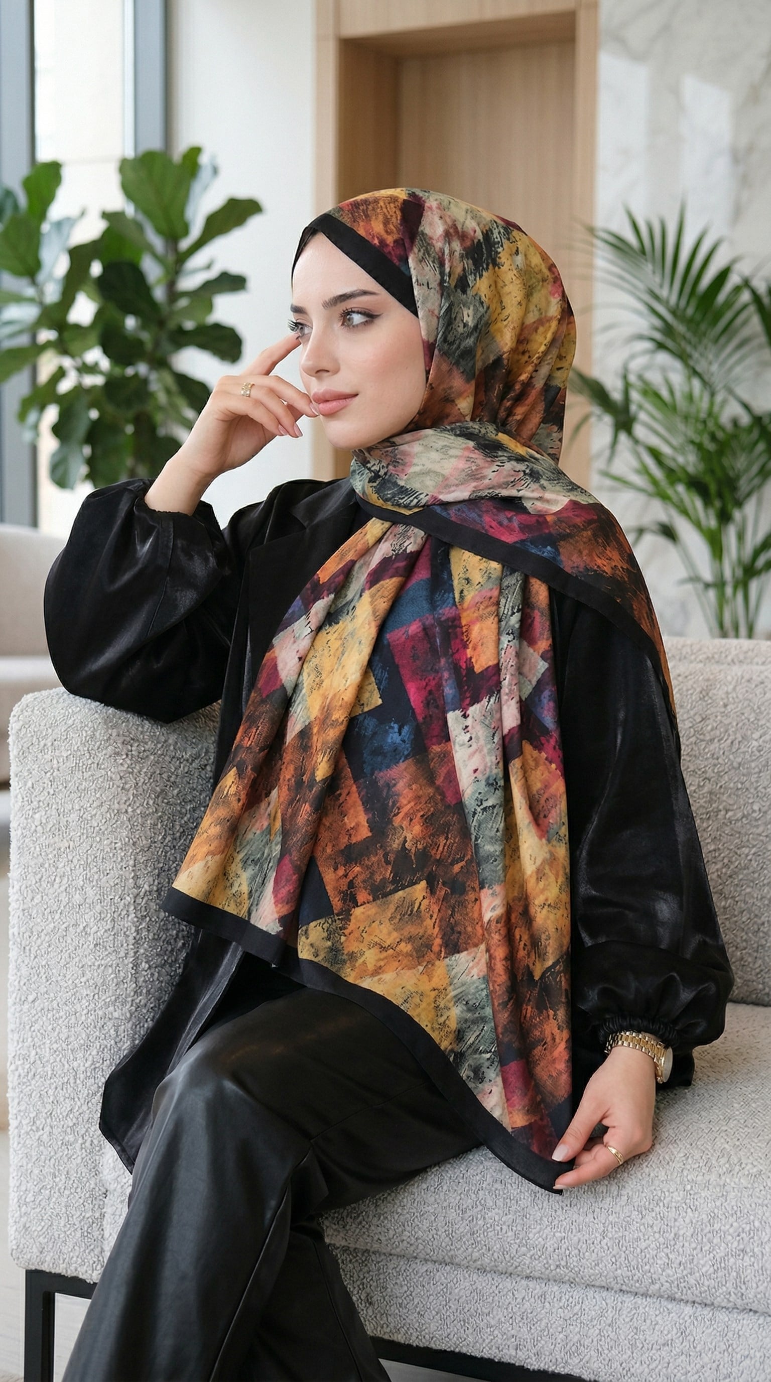 Desenli Soft Şal - 033