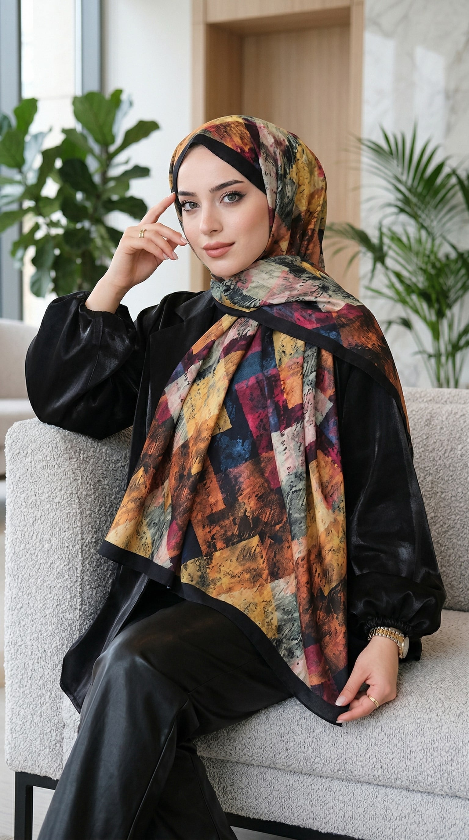 Desenli Soft Şal - 033