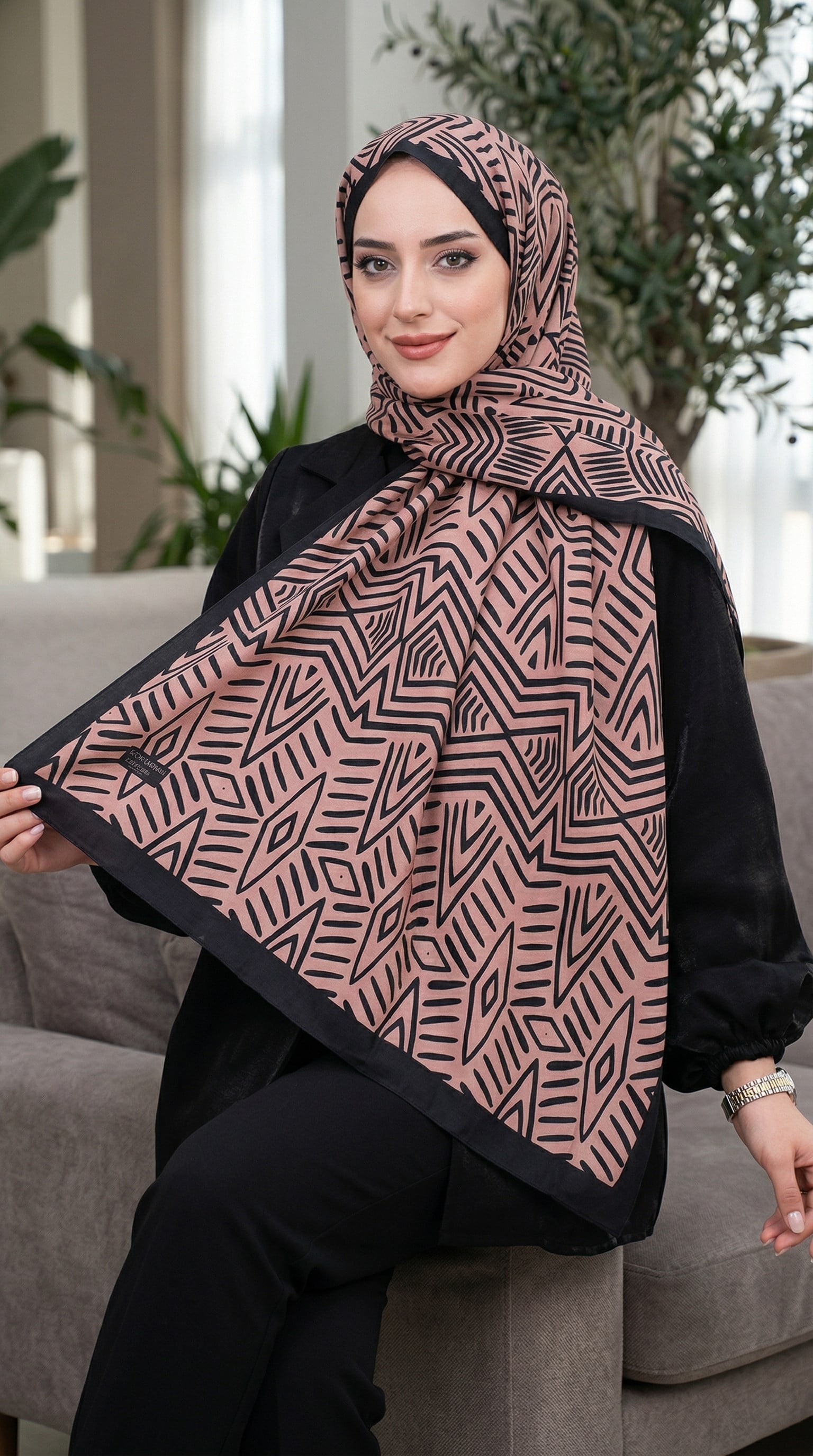 Desenli Soft Şal - 038