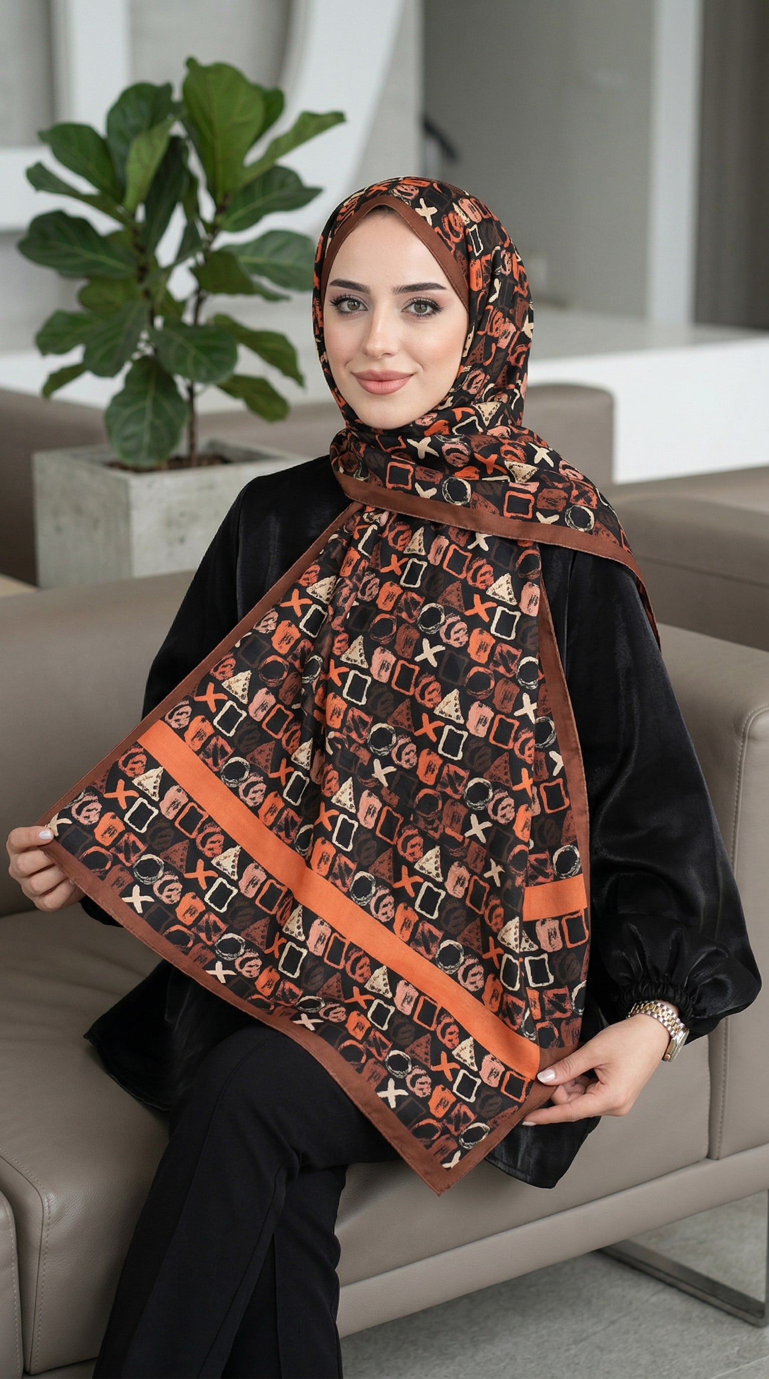 Desenli Soft Şal - 041