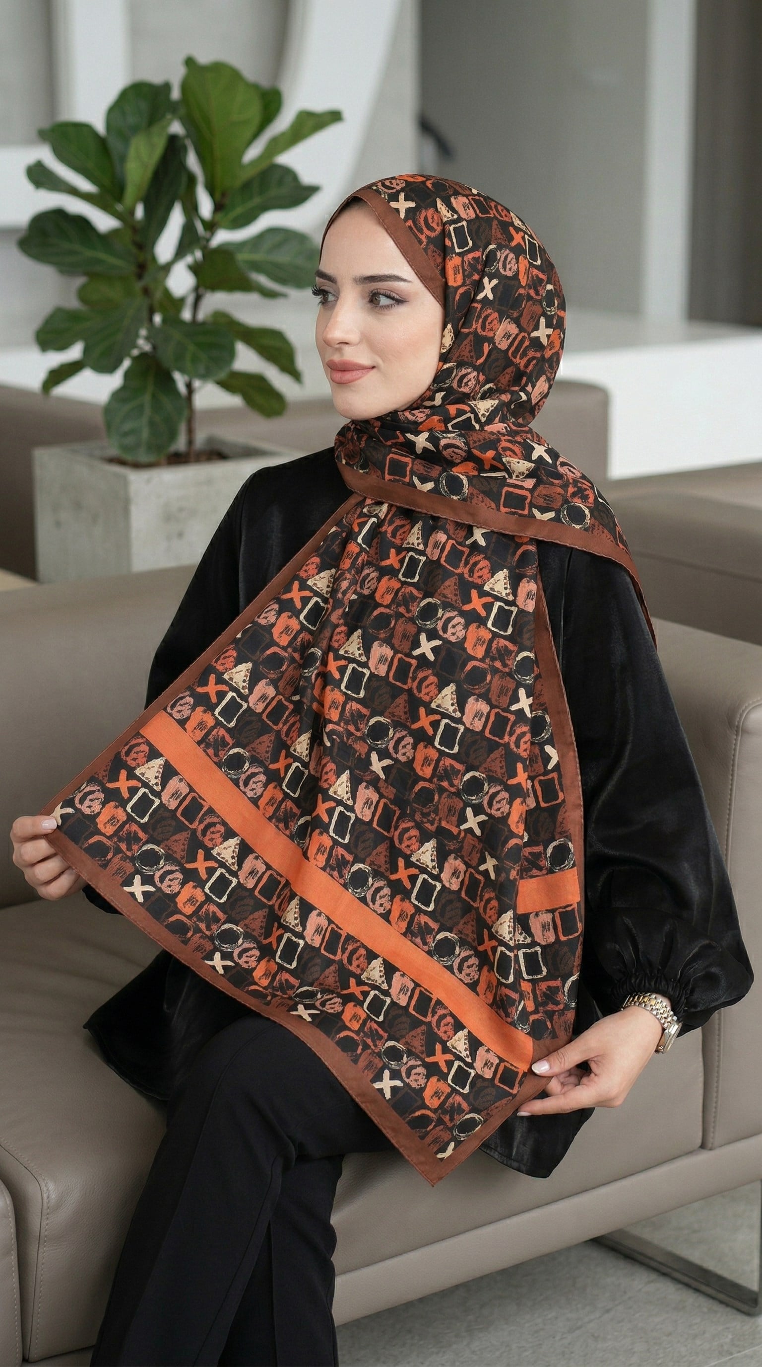 Desenli Soft Şal - 041