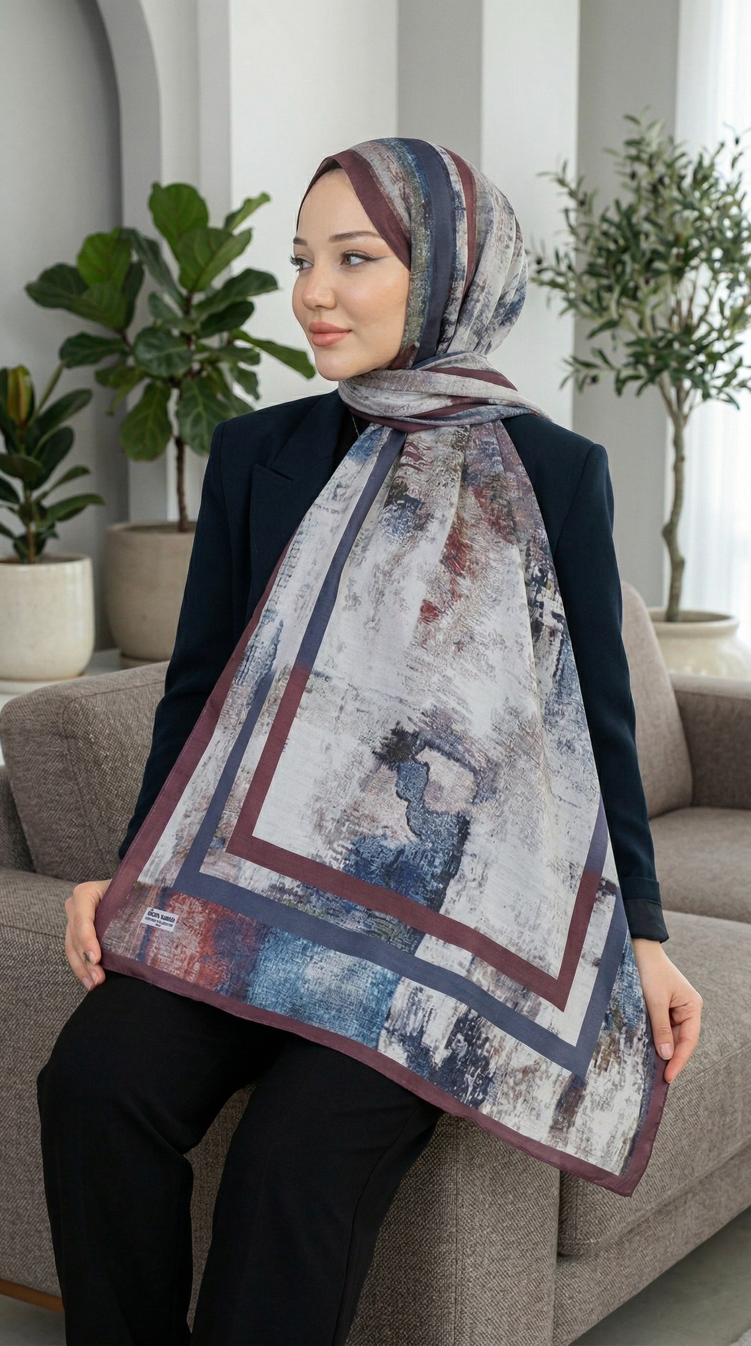 Desenli Soft Şal - 050