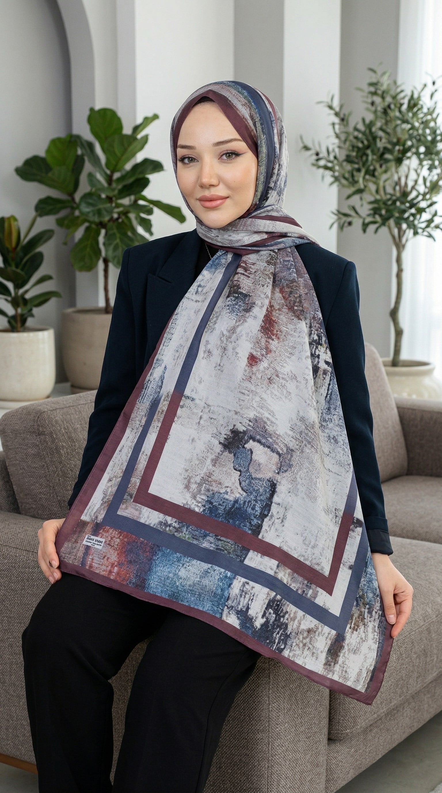 Desenli Soft Şal - 050