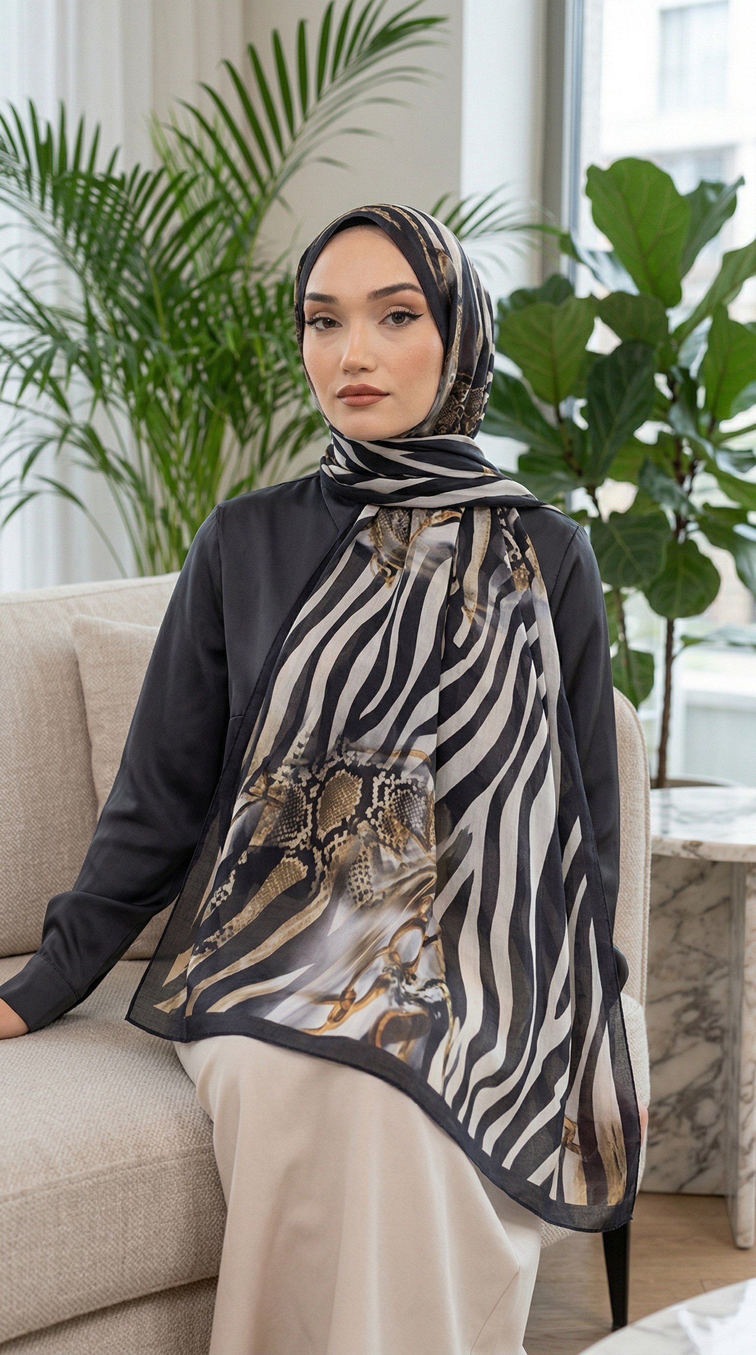 Desenli Soft Şal - 051