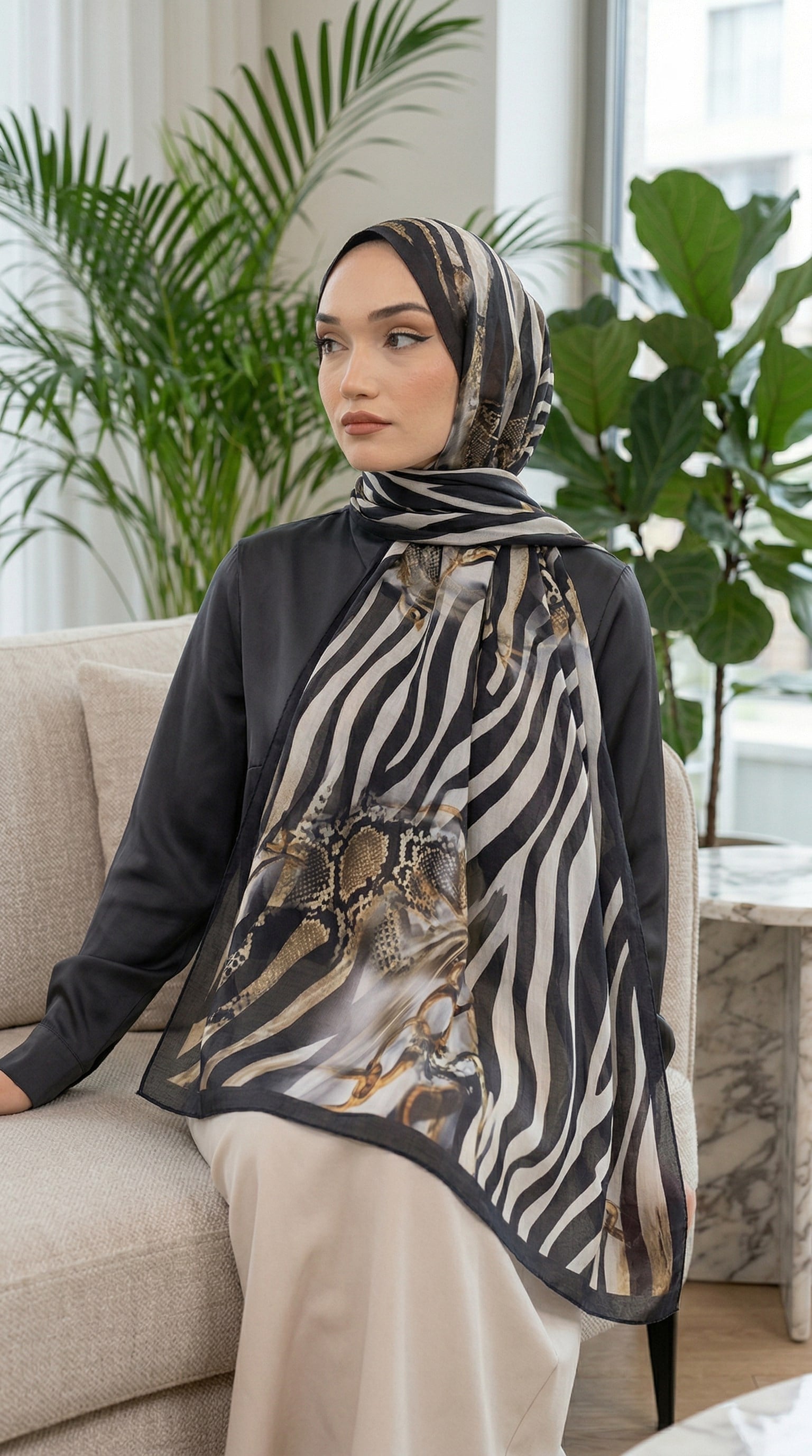 Desenli Soft Şal - 051