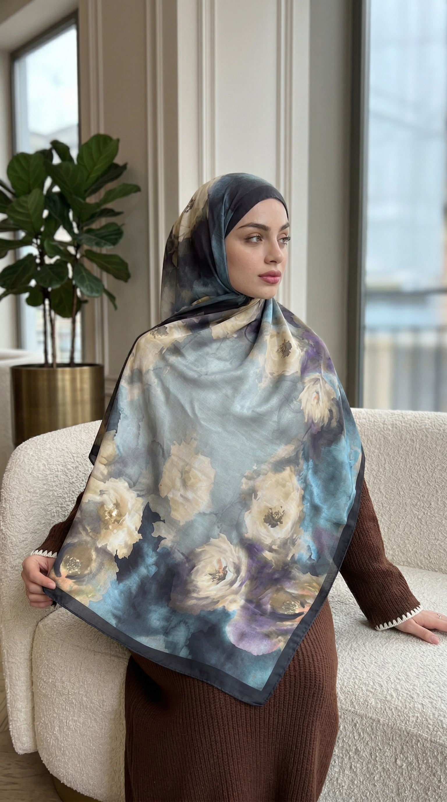 Desenli Soft Şal - 054