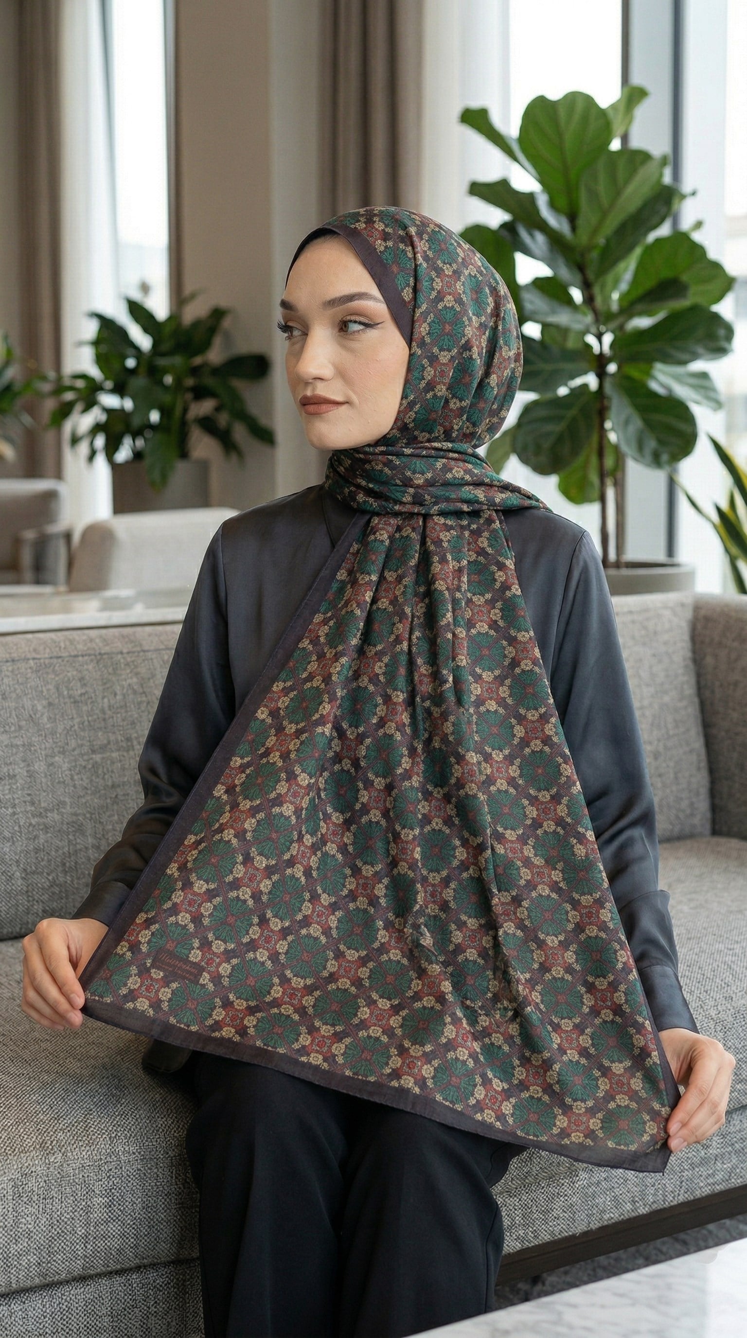 Desenli Soft Şal - 058
