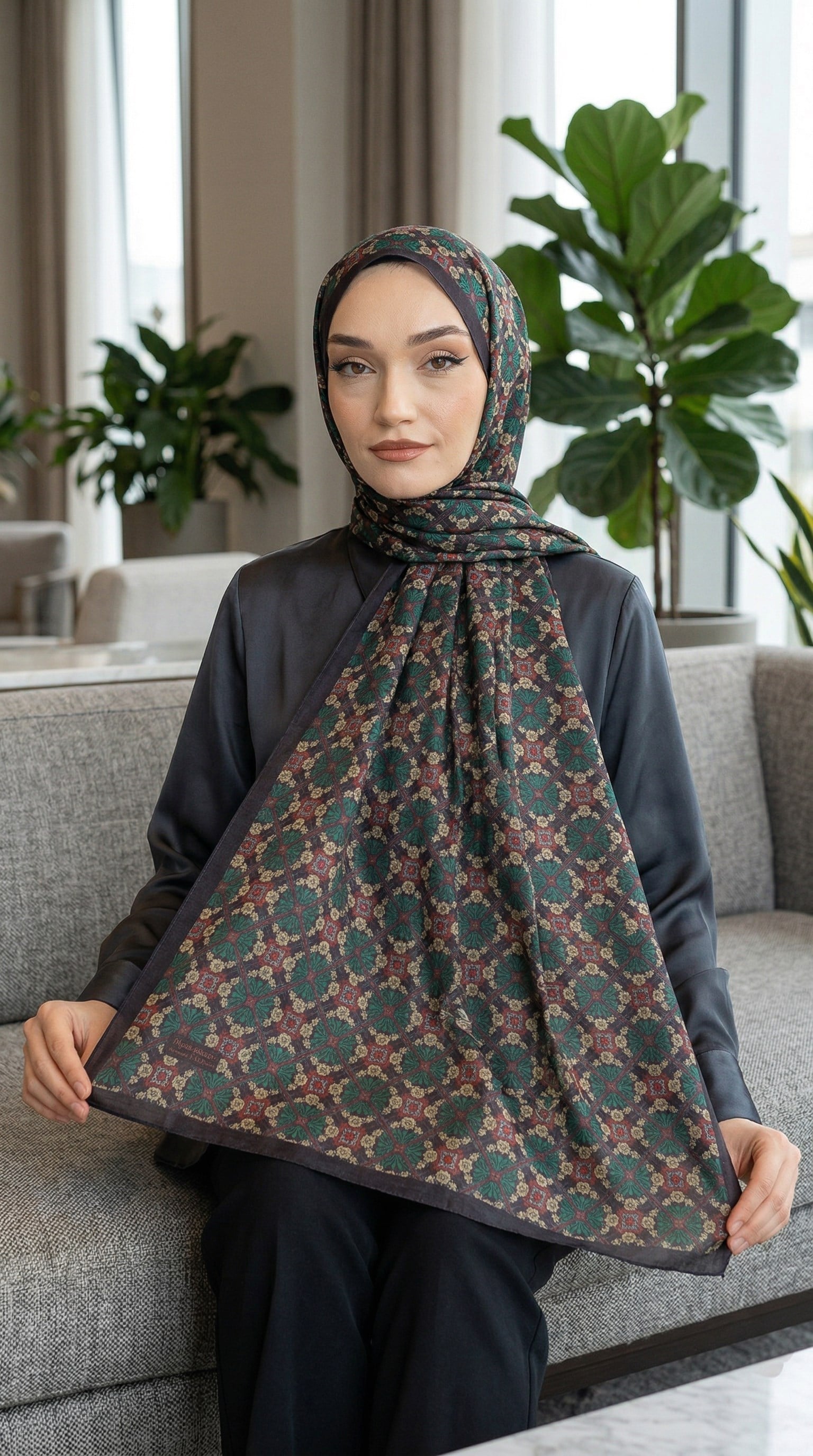 Desenli Soft Şal - 058