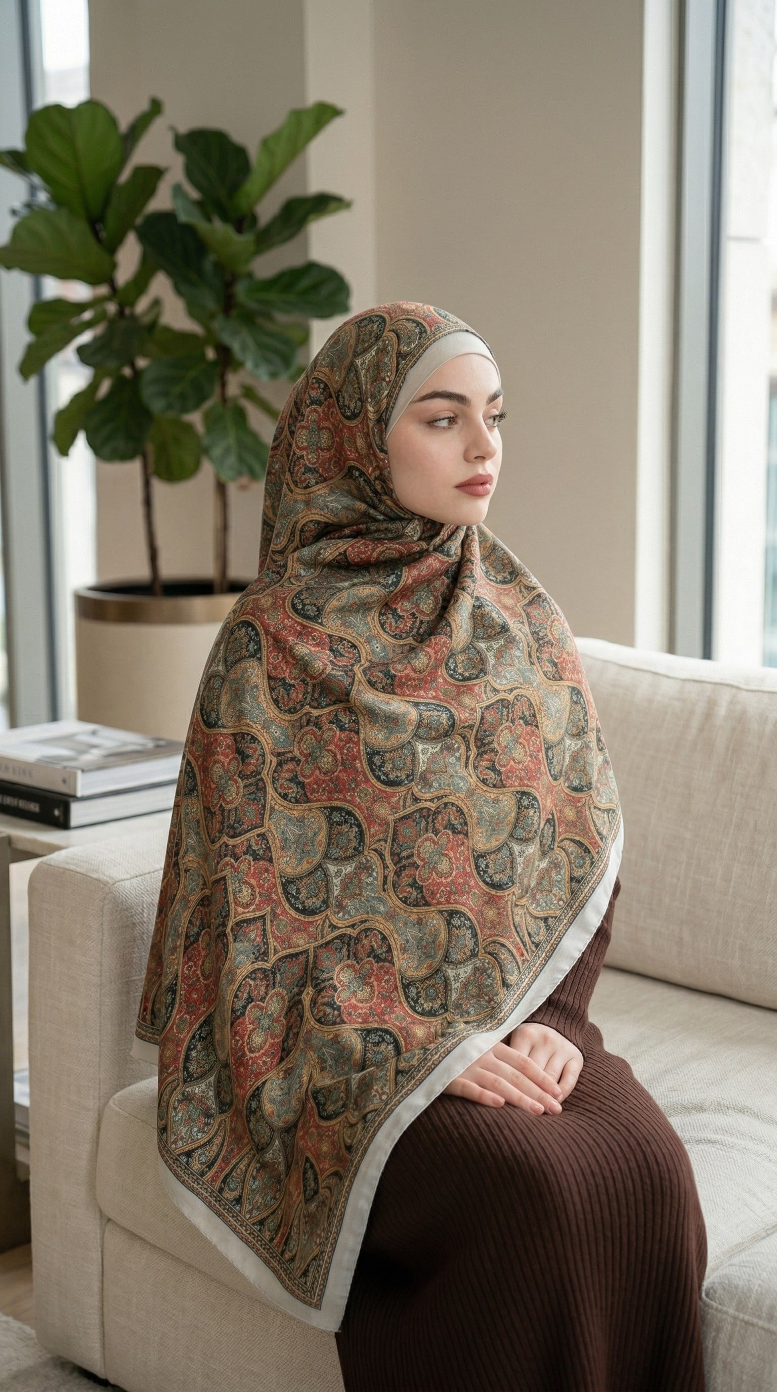 Desenli Soft Şal - 059