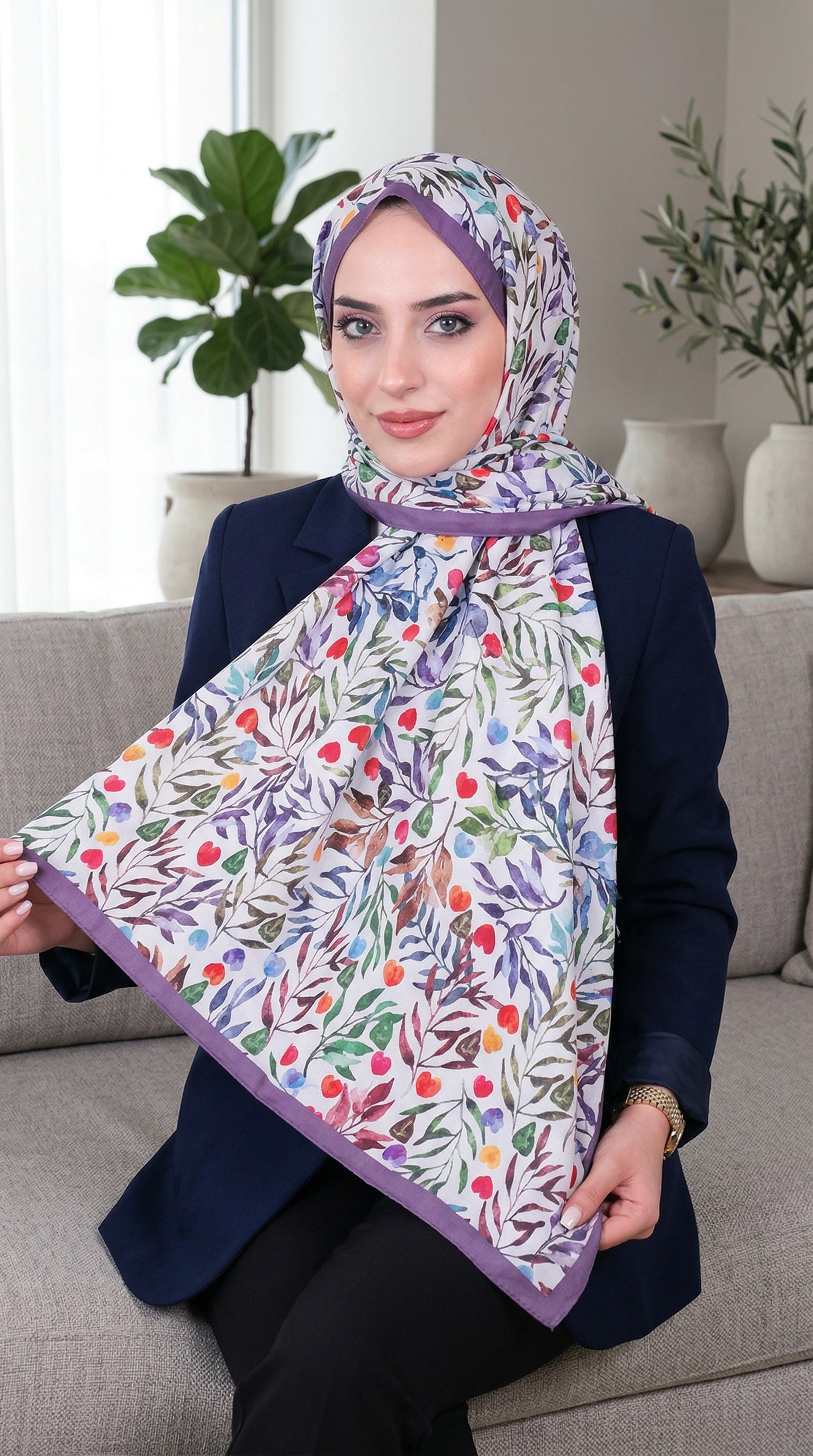 Desenli Soft Şal - 064