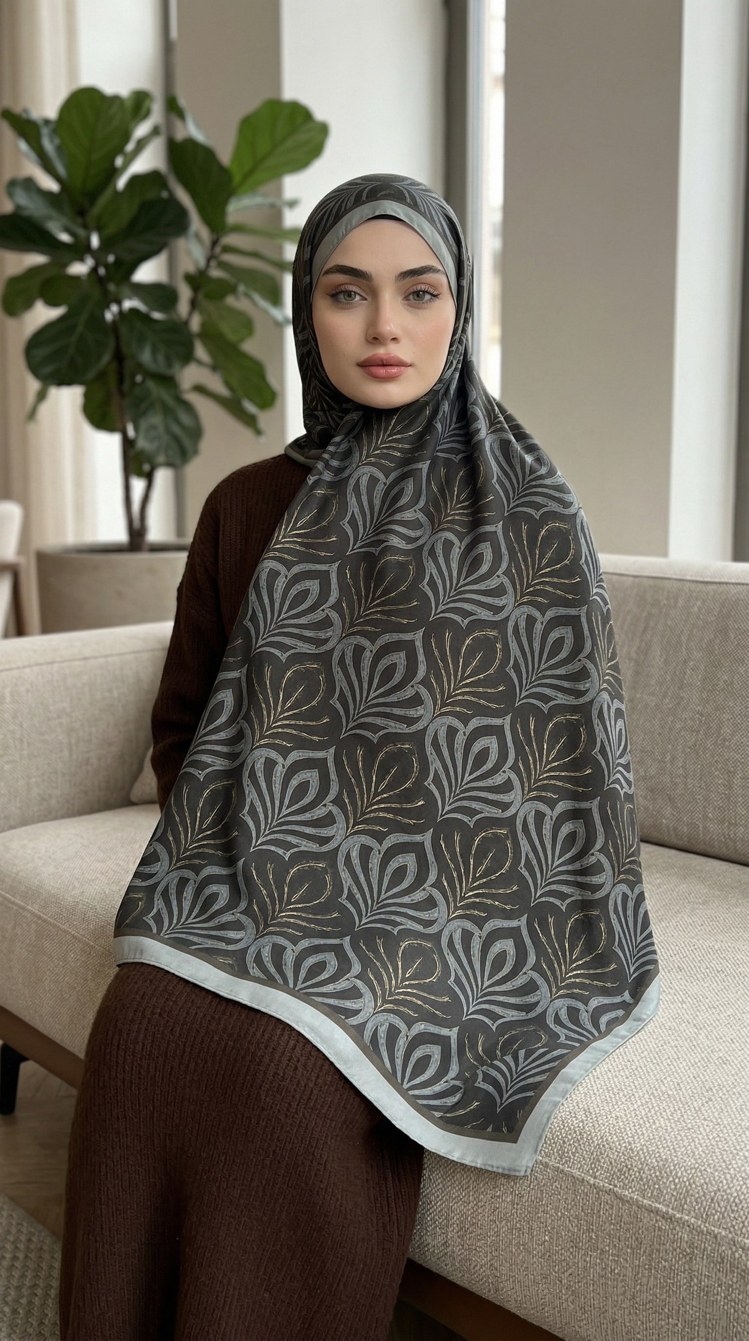 Desenli Soft Şal - 066