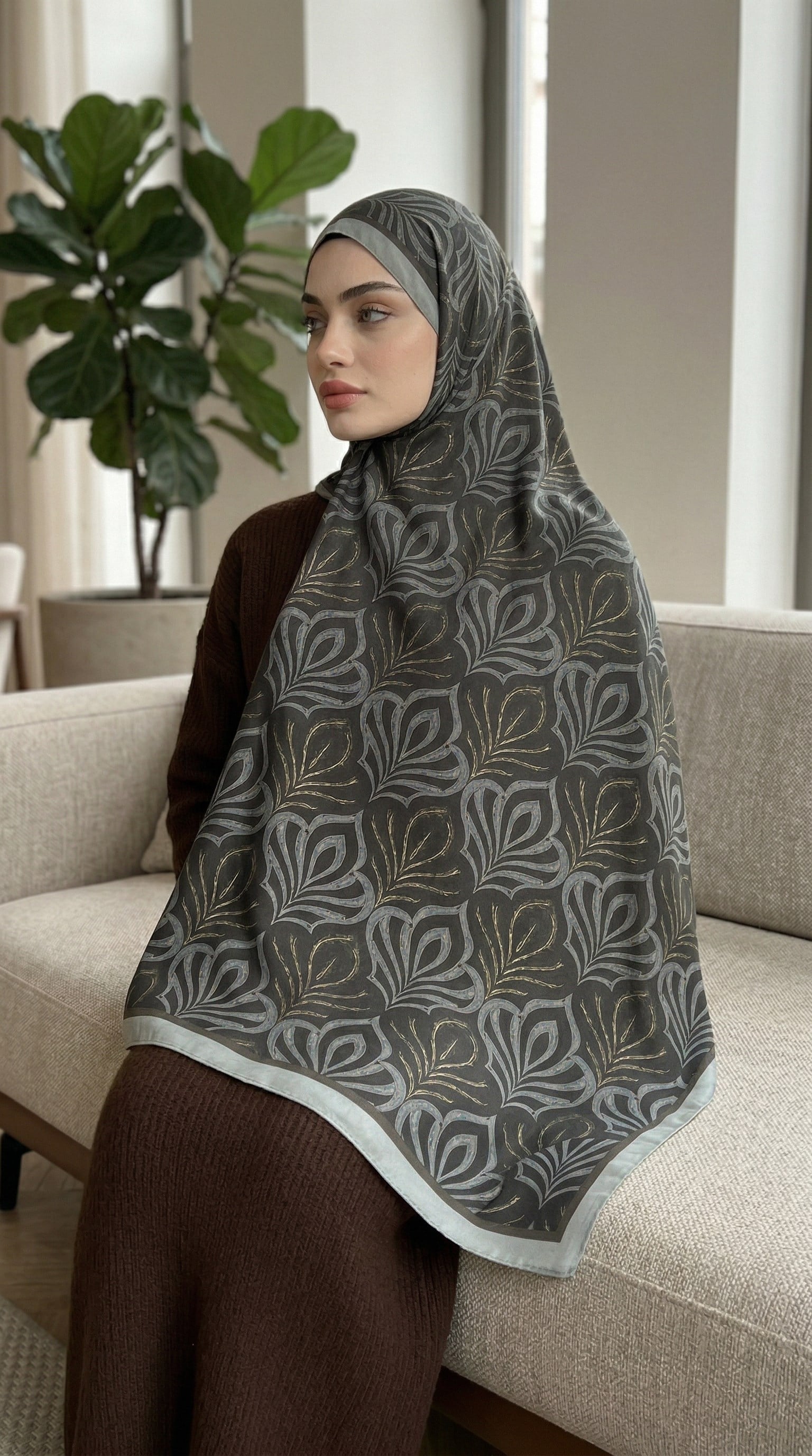 Desenli Soft Şal - 066