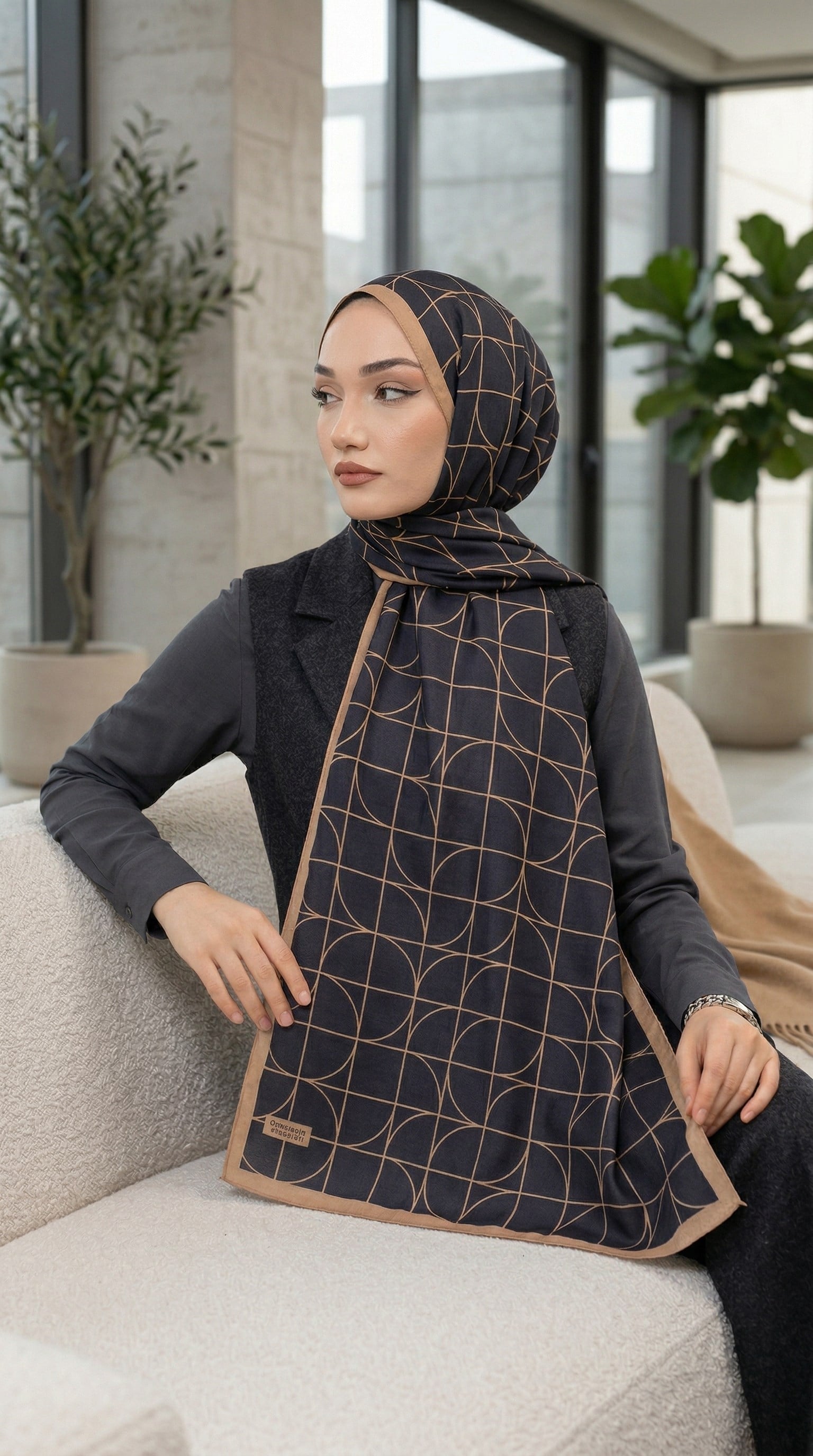 Desenli Soft Şal - 074