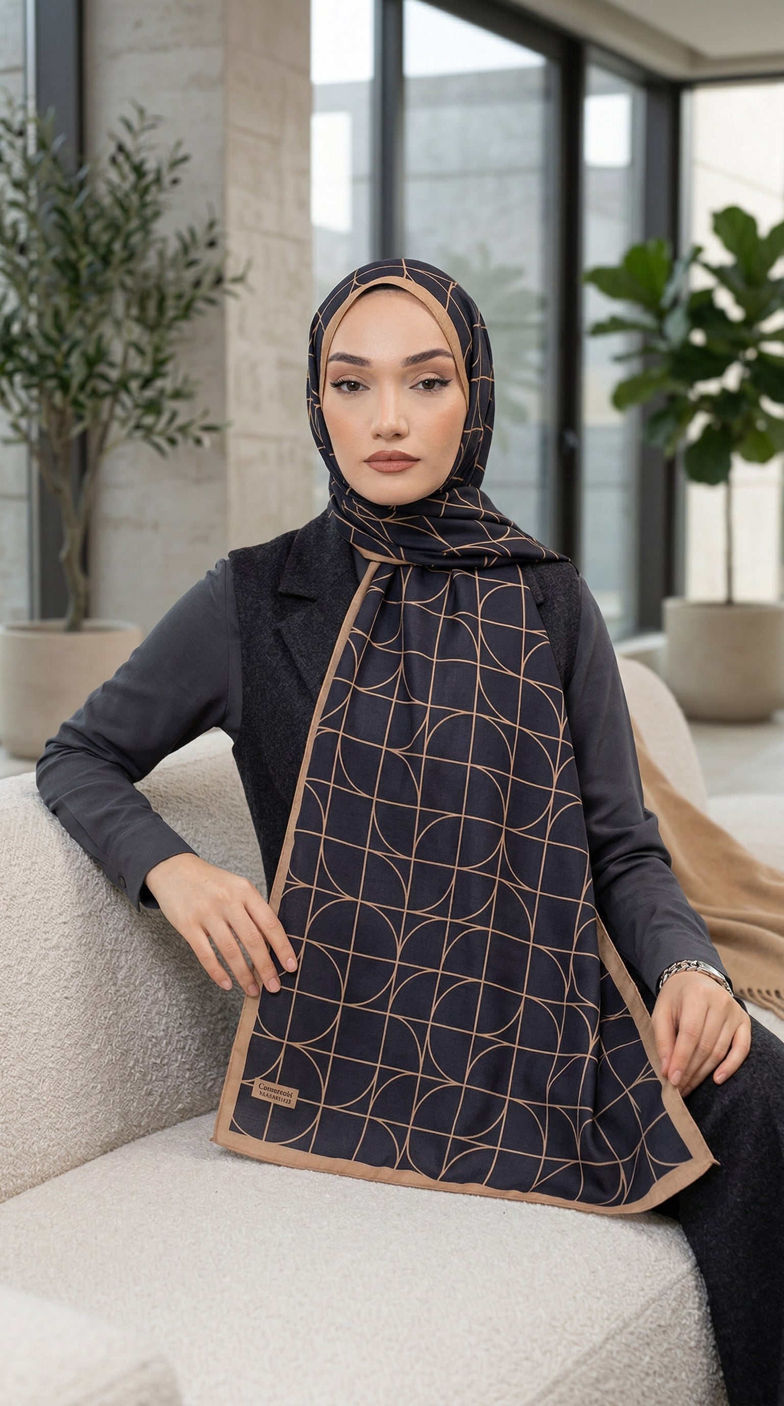 Desenli Soft Şal - 074
