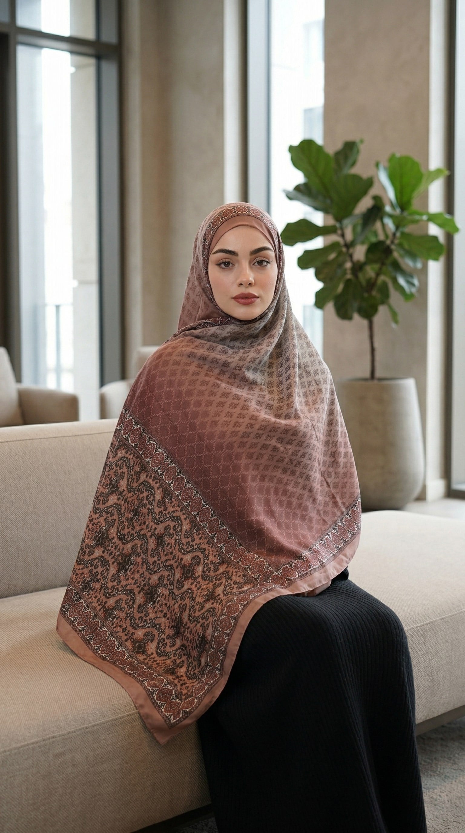 Desenli Soft Şal - 075