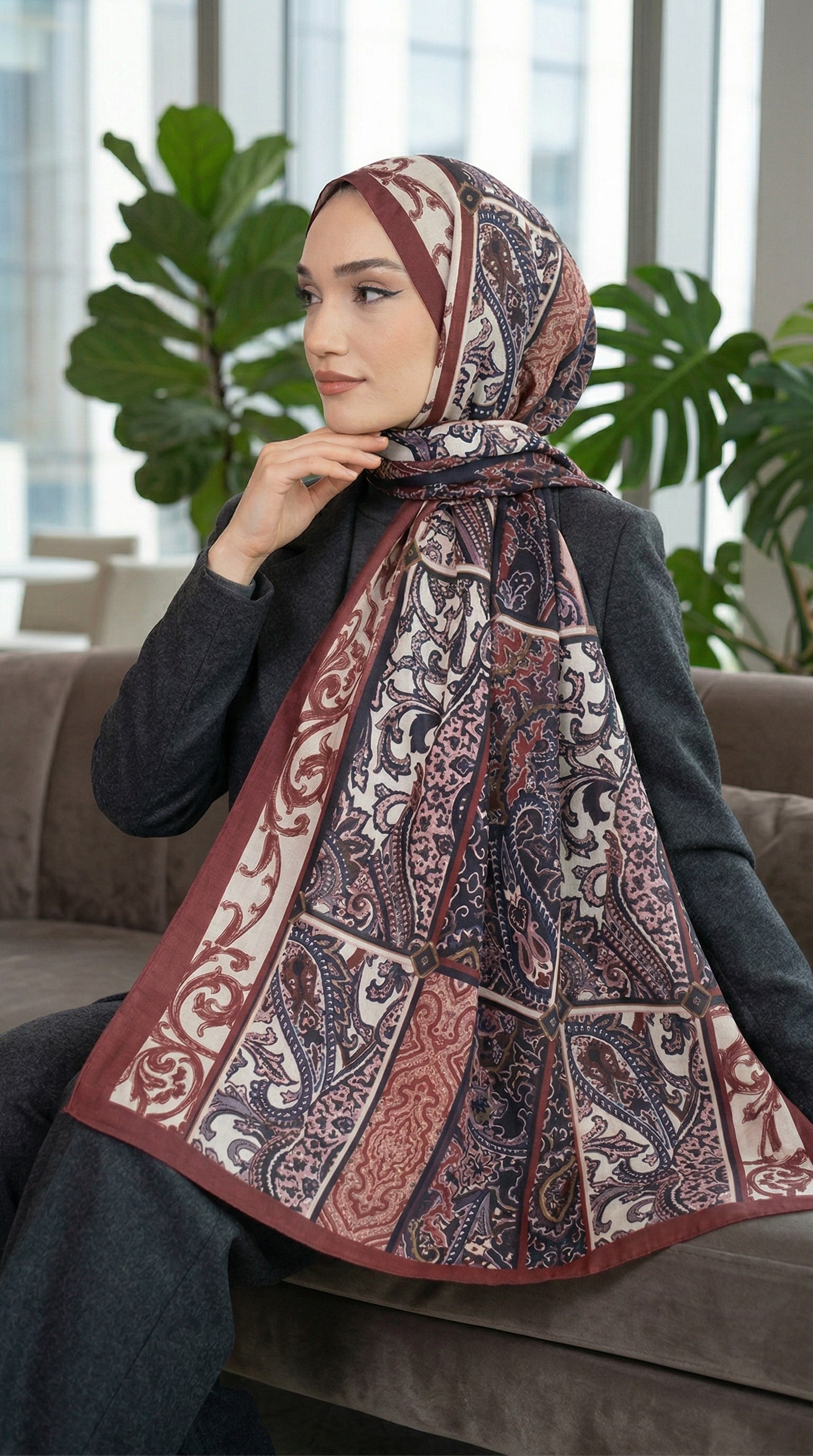 Desenli Soft Şal - 079