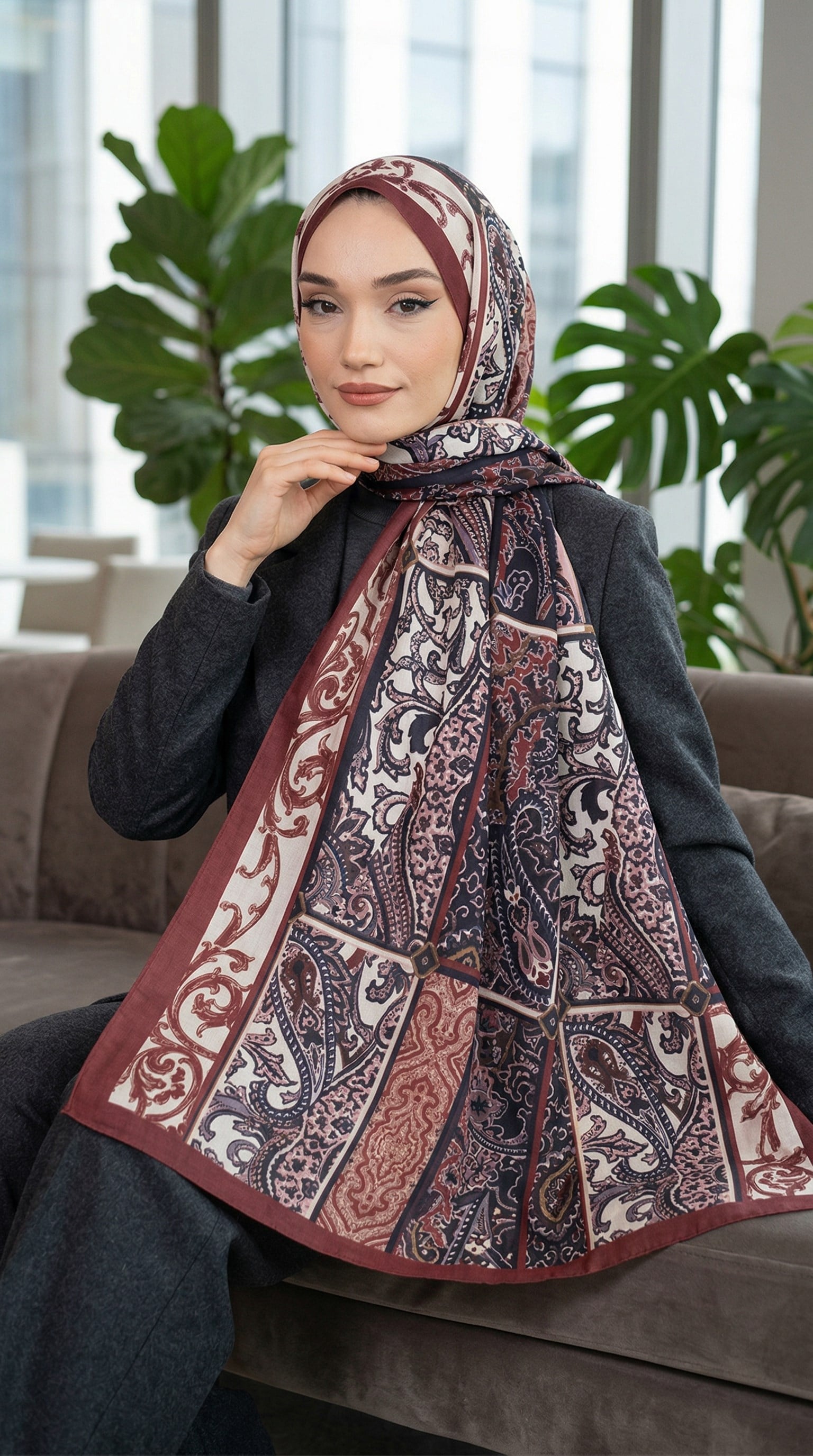 Desenli Soft Şal - 079