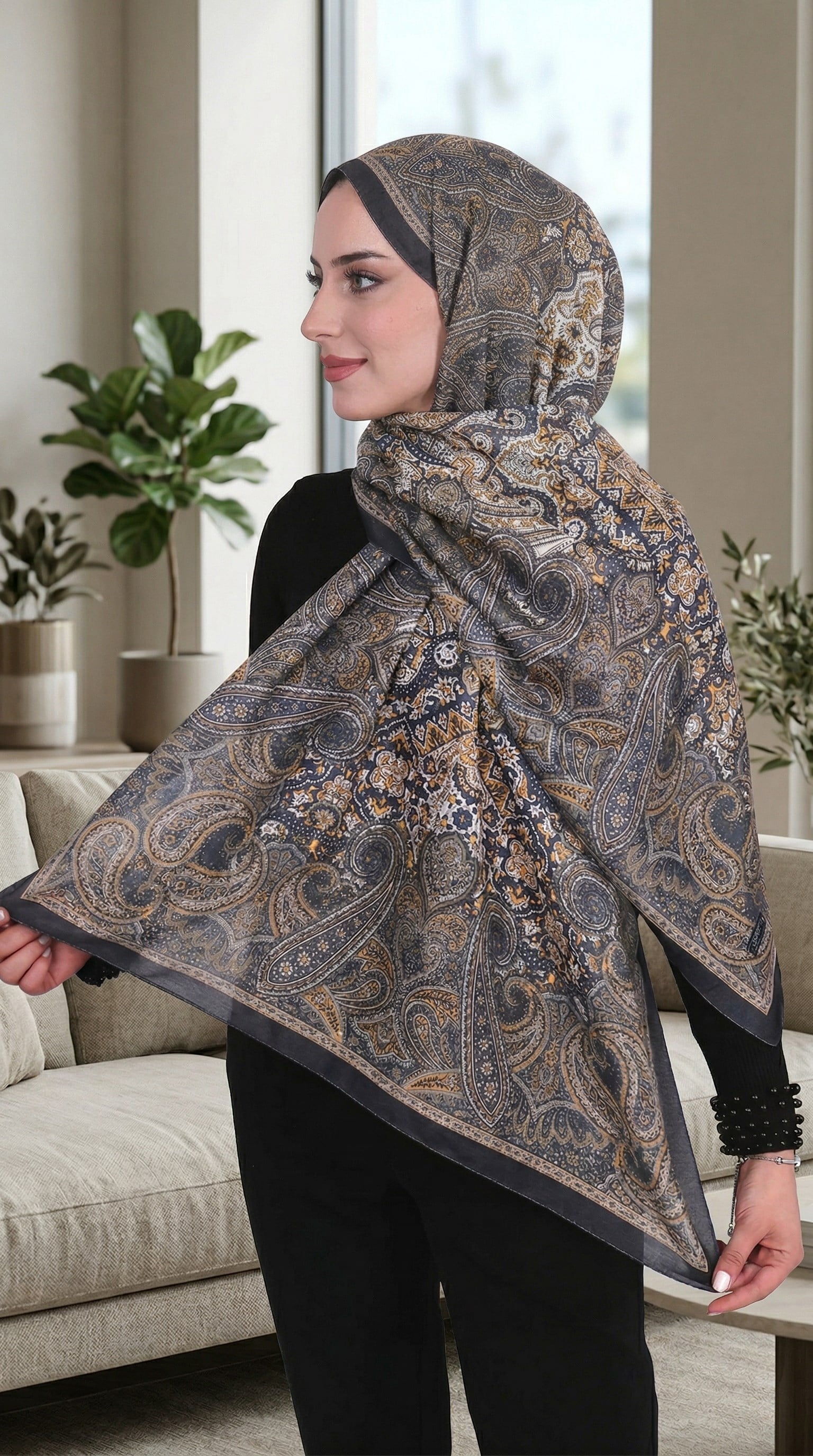 Desenli Soft Şal - 082