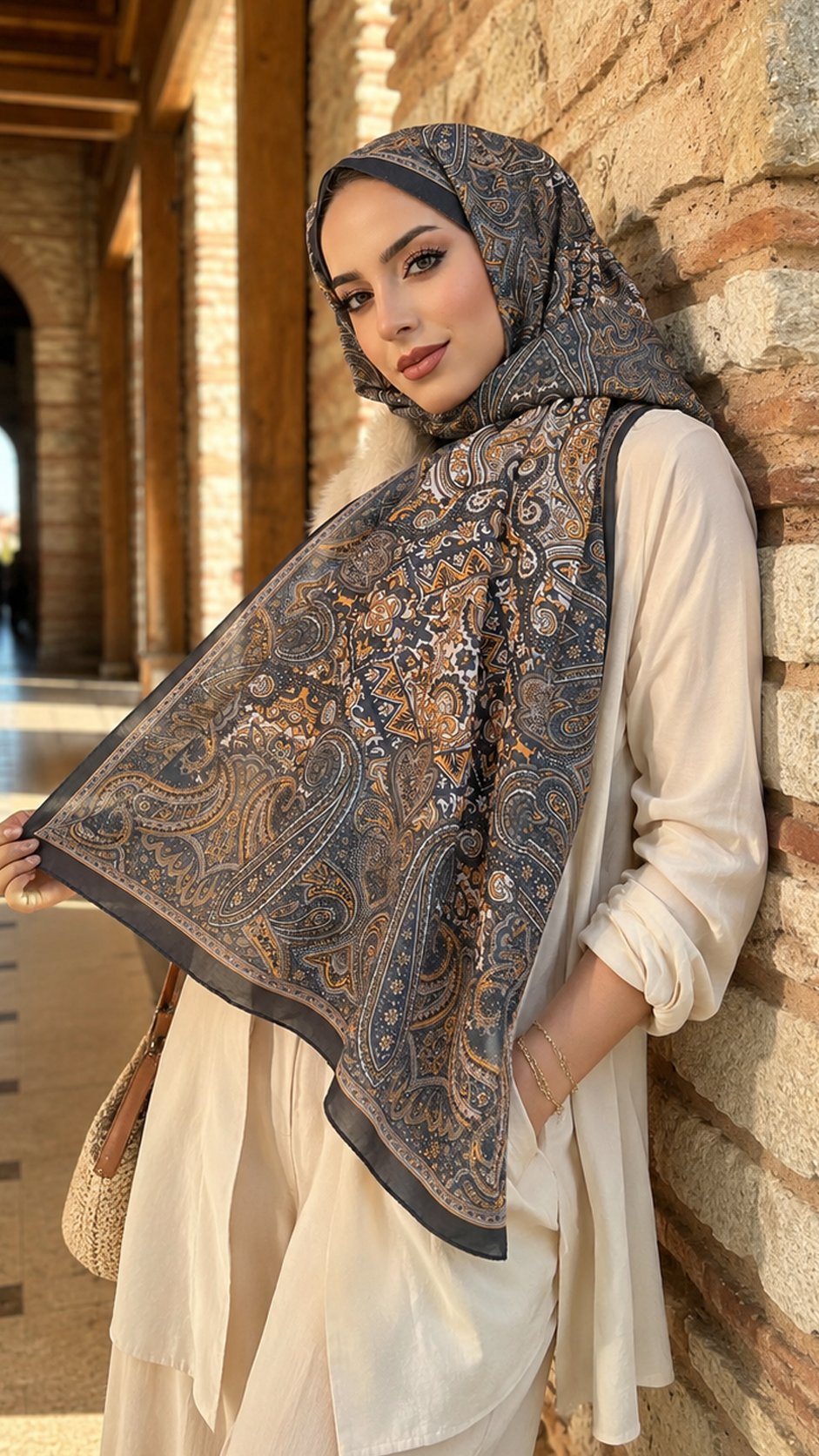 Desenli Soft Şal - 082