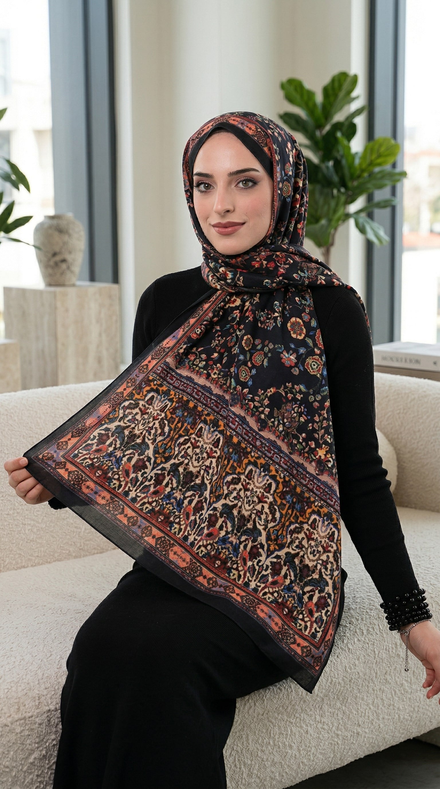 Desenli Soft Şal - 087