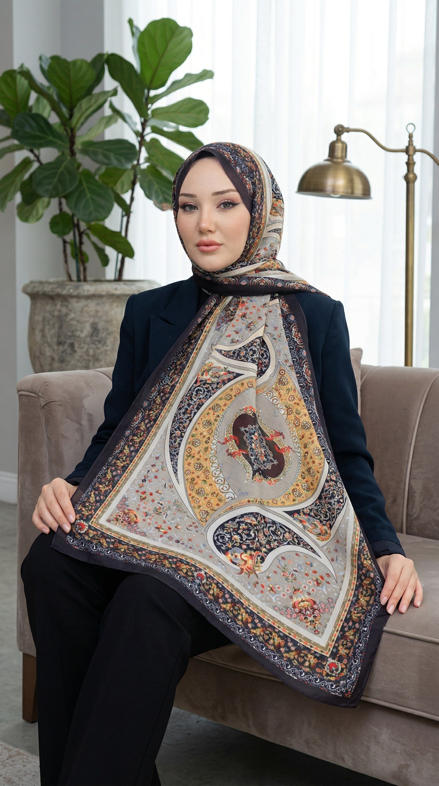 Desenli Soft Şal - 088