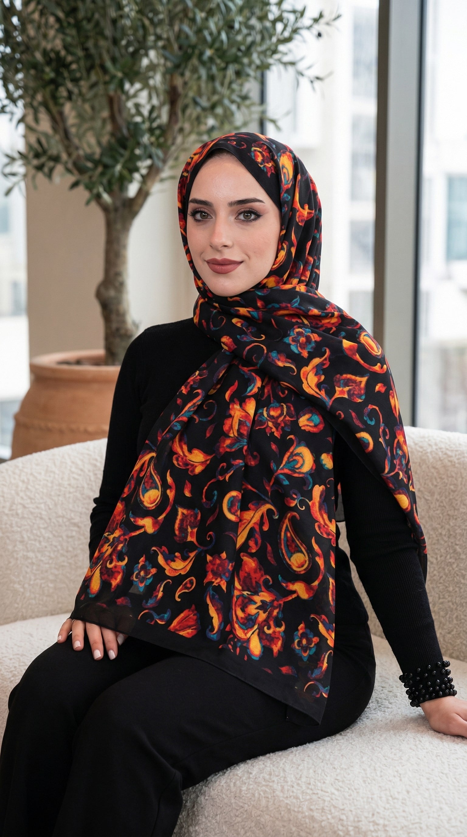 Desenli Soft Şal - 090