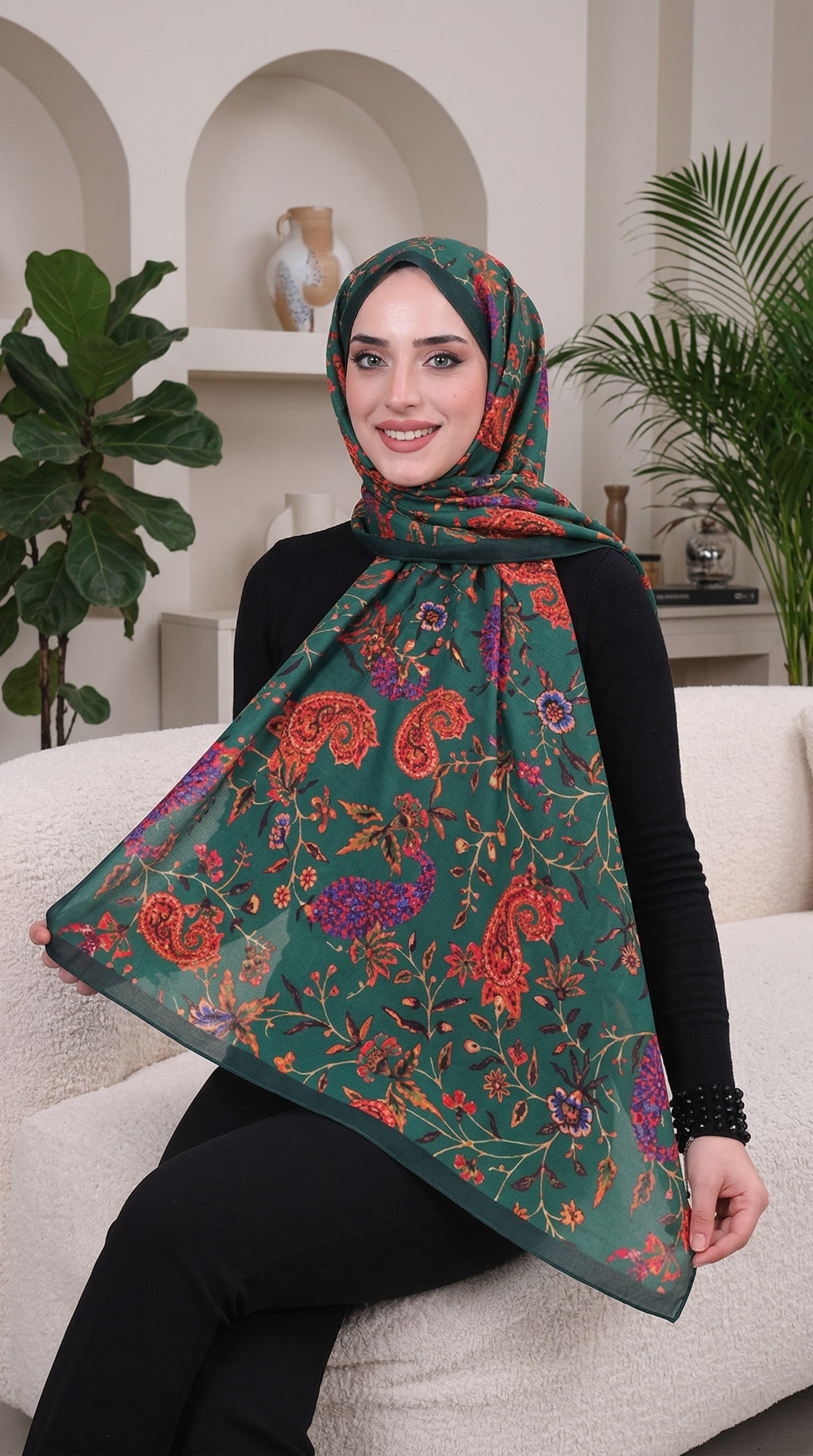 Desenli Soft Şal - 092