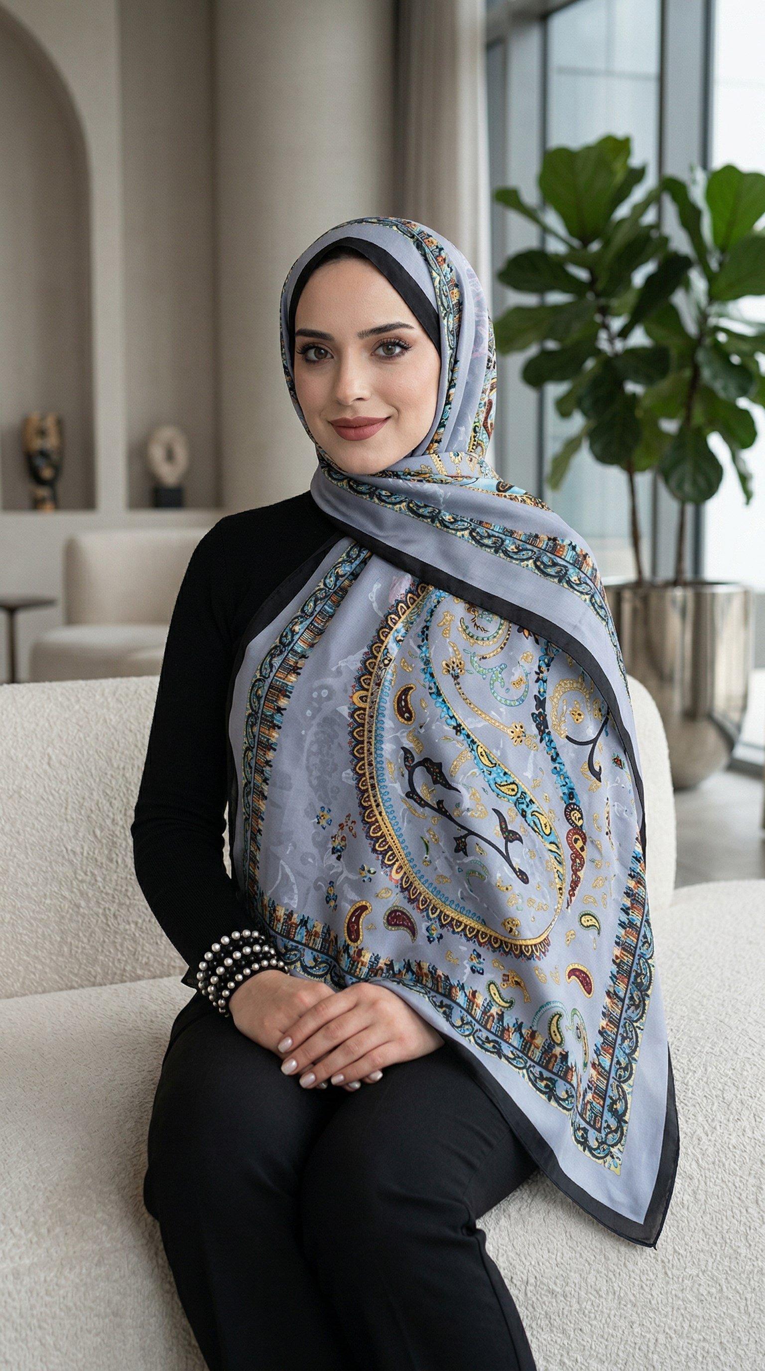 Desenli Soft Şal - 093