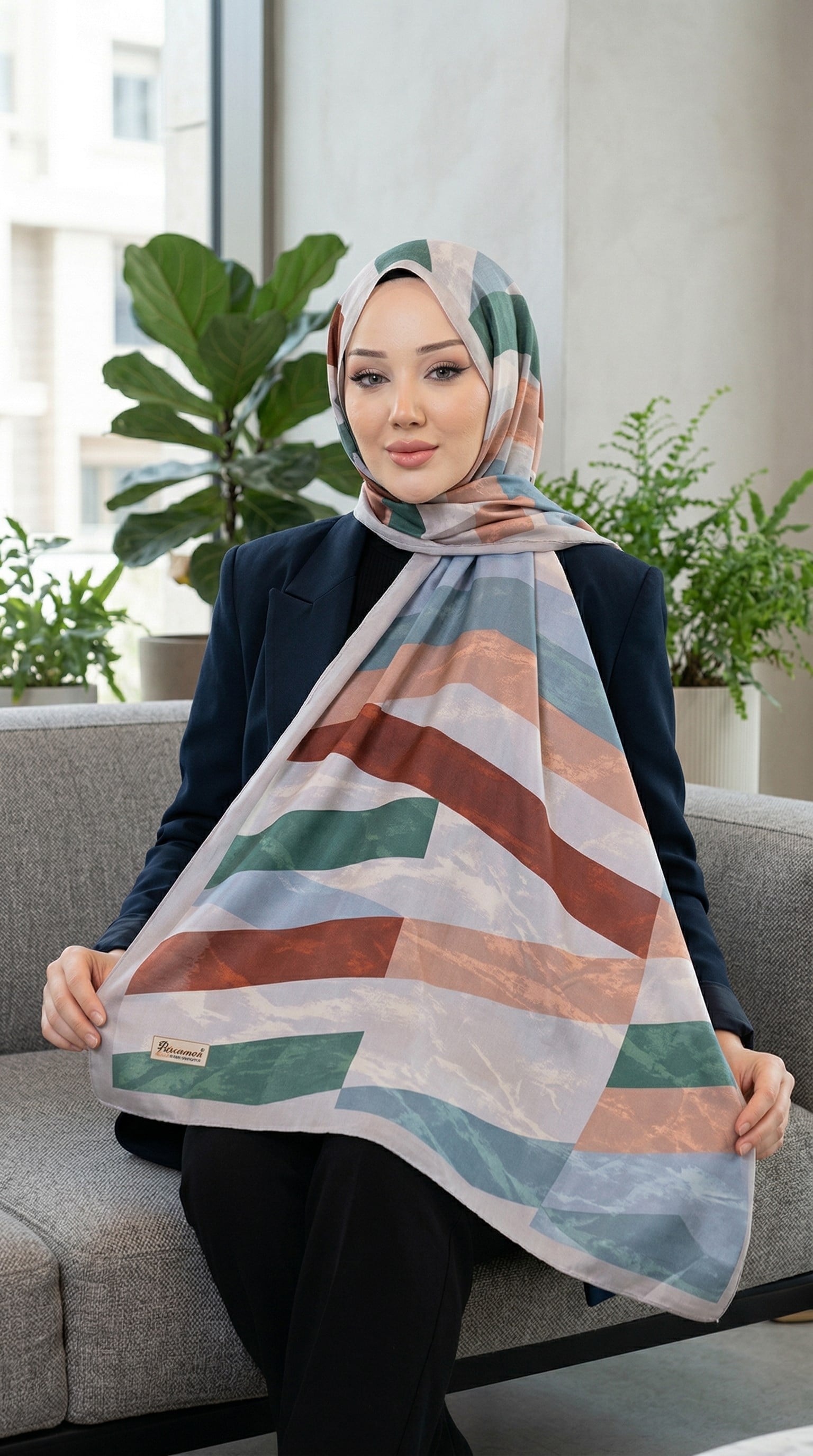 Desenli Soft Şal - 095
