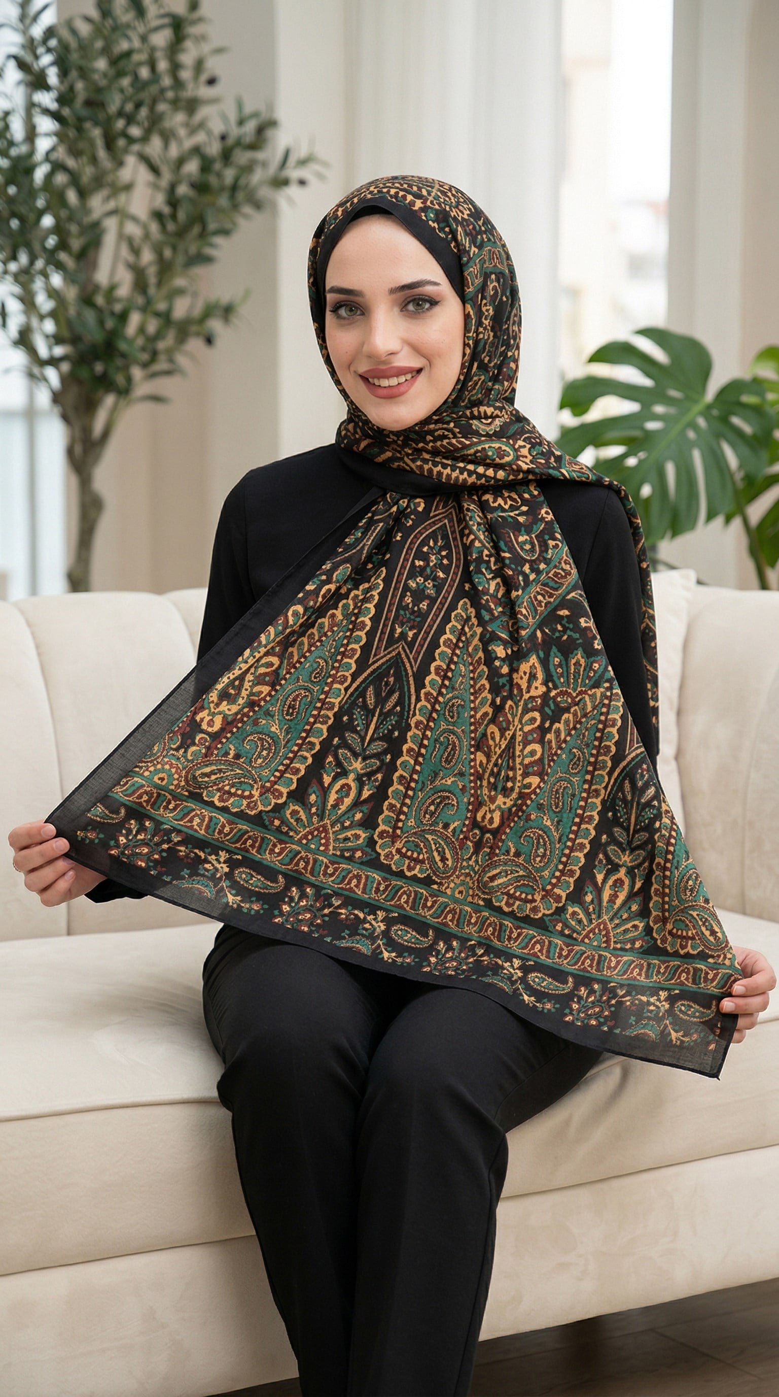 Desenli Soft Şal - 096