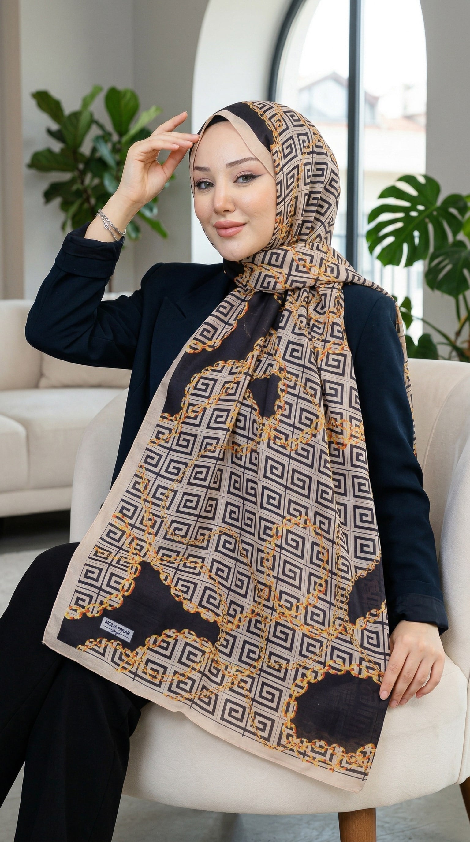 Desenli Soft Şal - 102