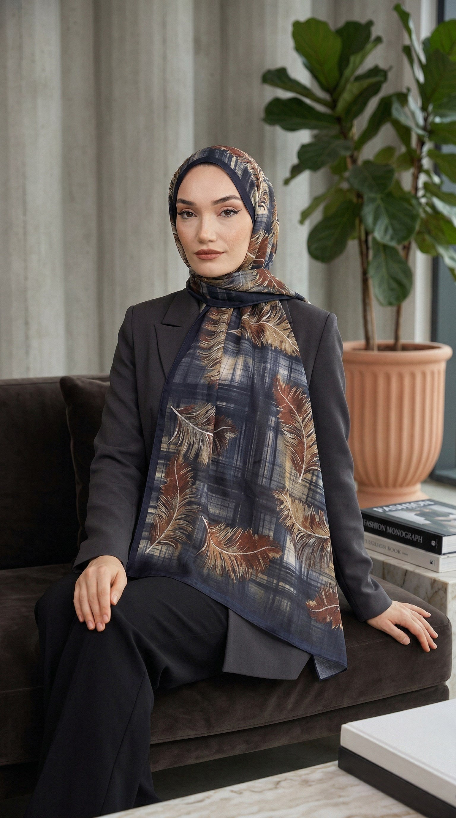Desenli Soft Şal - 104