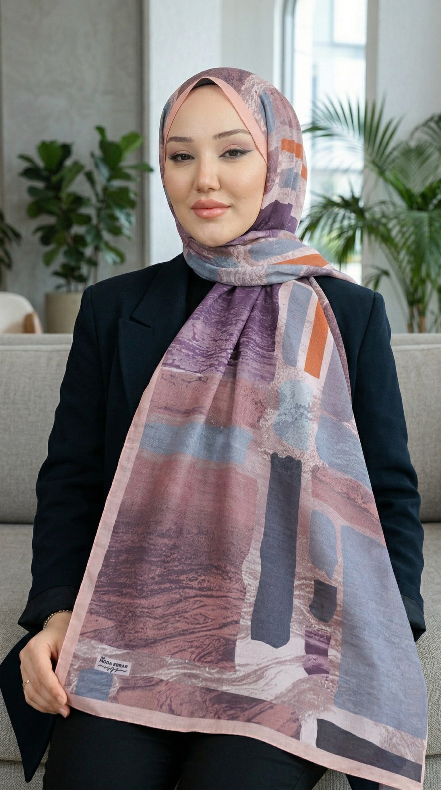 Desenli Soft Şal - 106