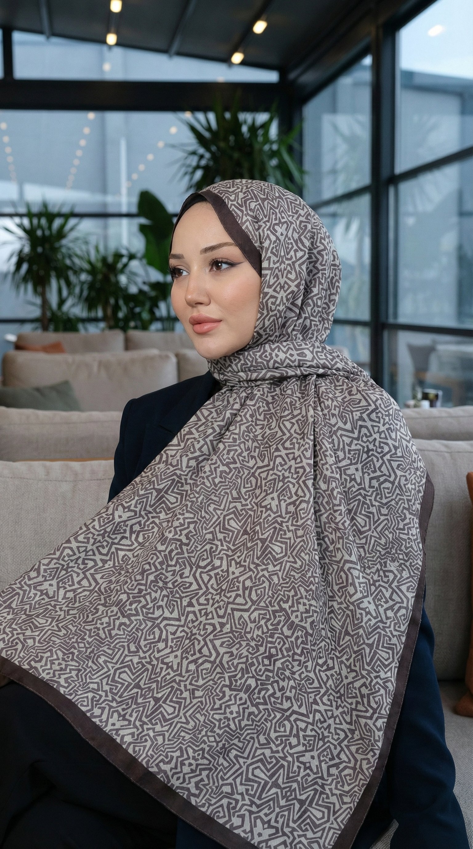 Desenli Soft Şal - 108