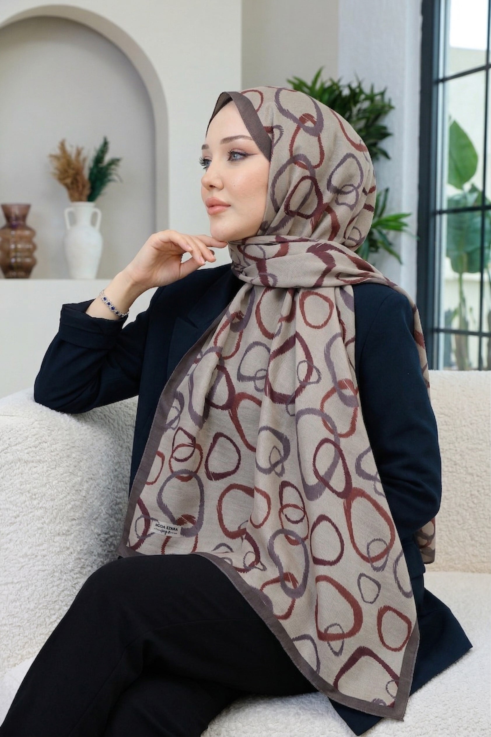 Desenli Soft Şal - 116
