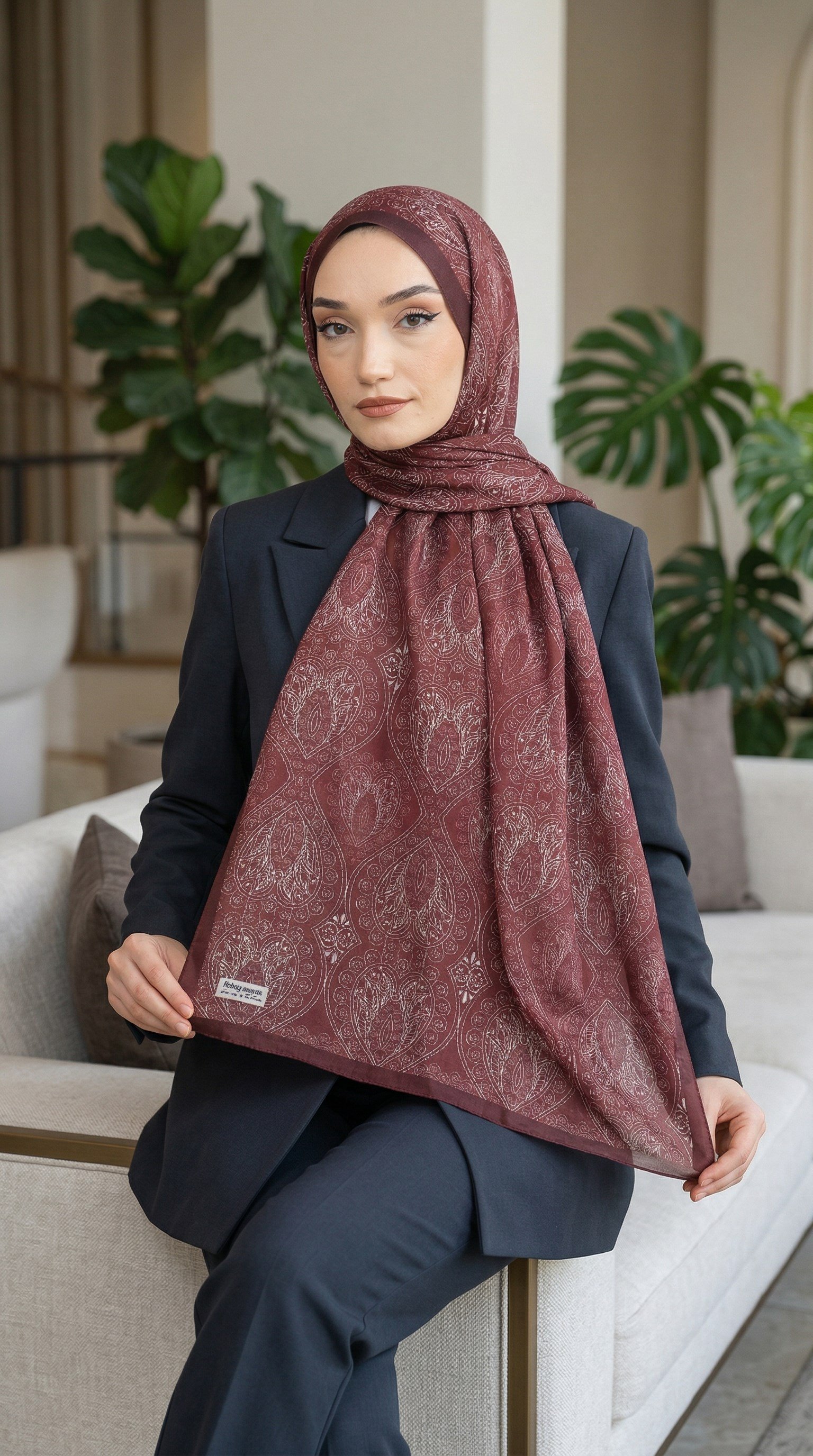 Desenli Soft Şal - 124