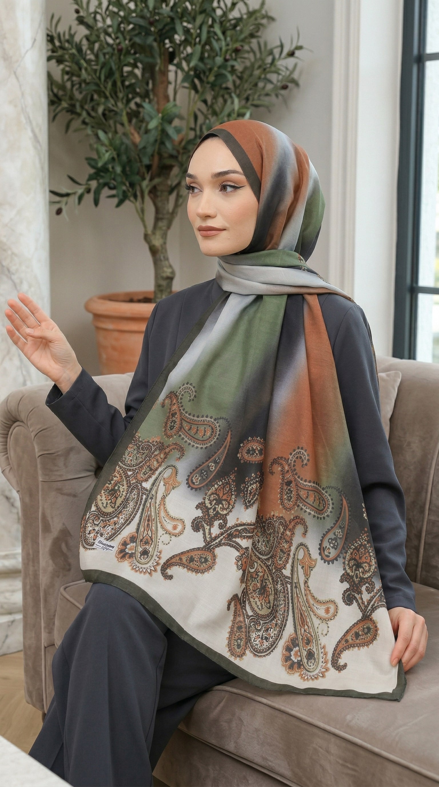 Desenli Soft Şal - 125
