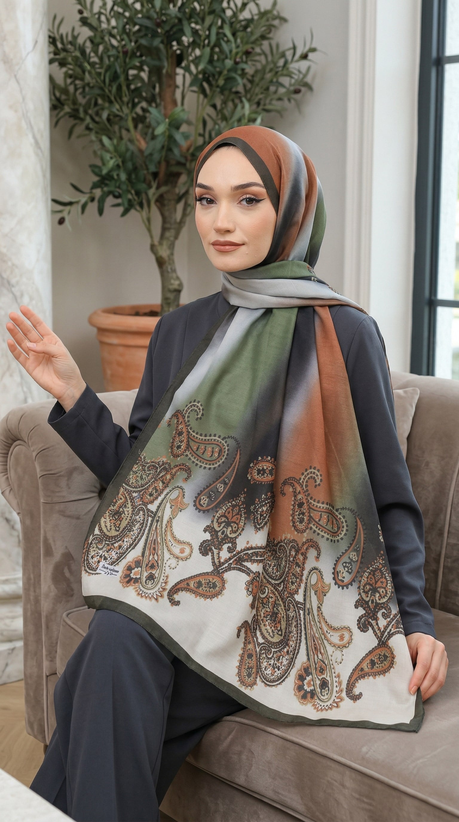 Desenli Soft Şal - 125