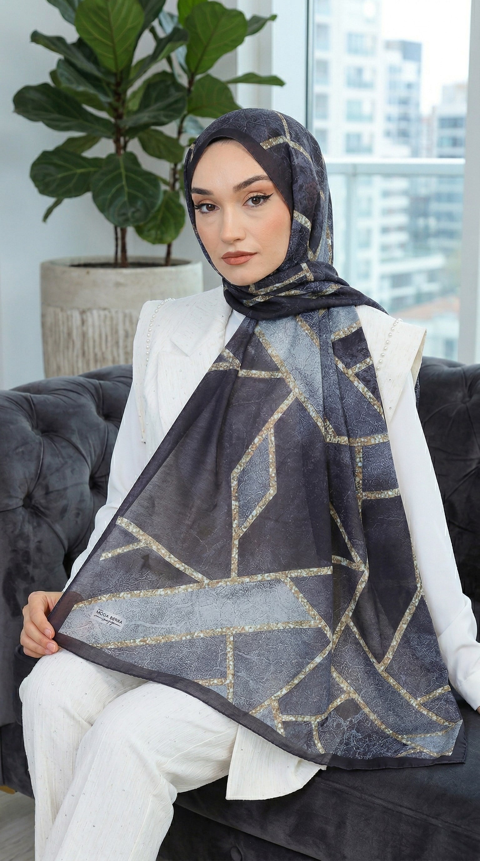 Desenli Soft Şal - 127