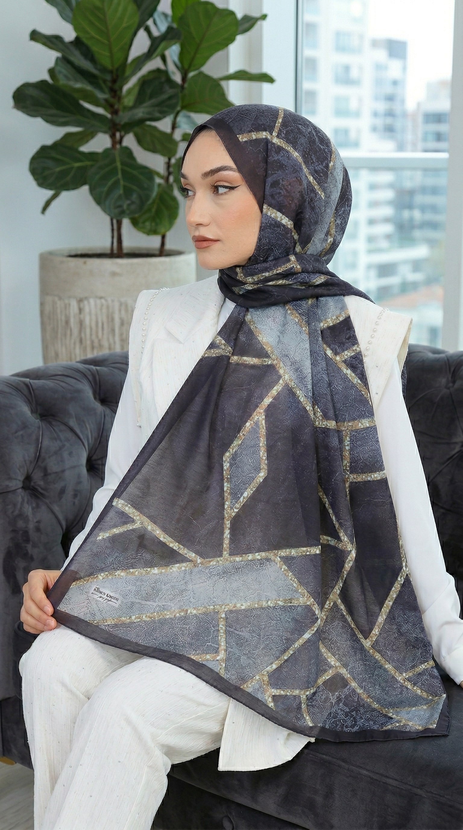 Desenli Soft Şal - 127