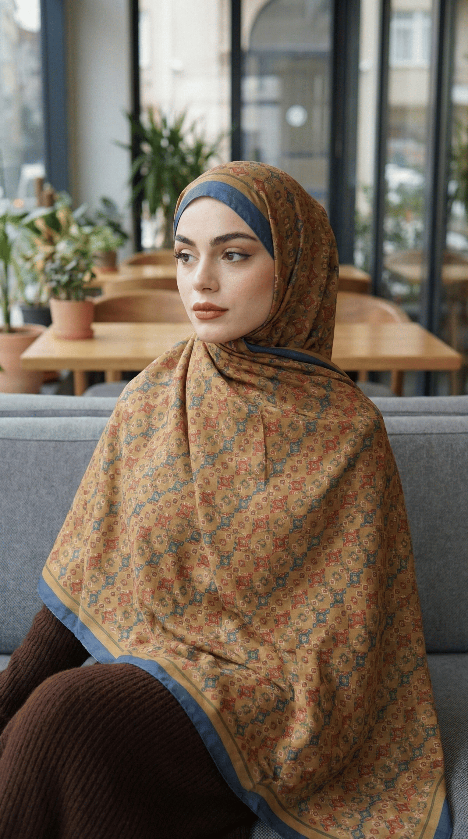 Desenli Soft Şal - 144